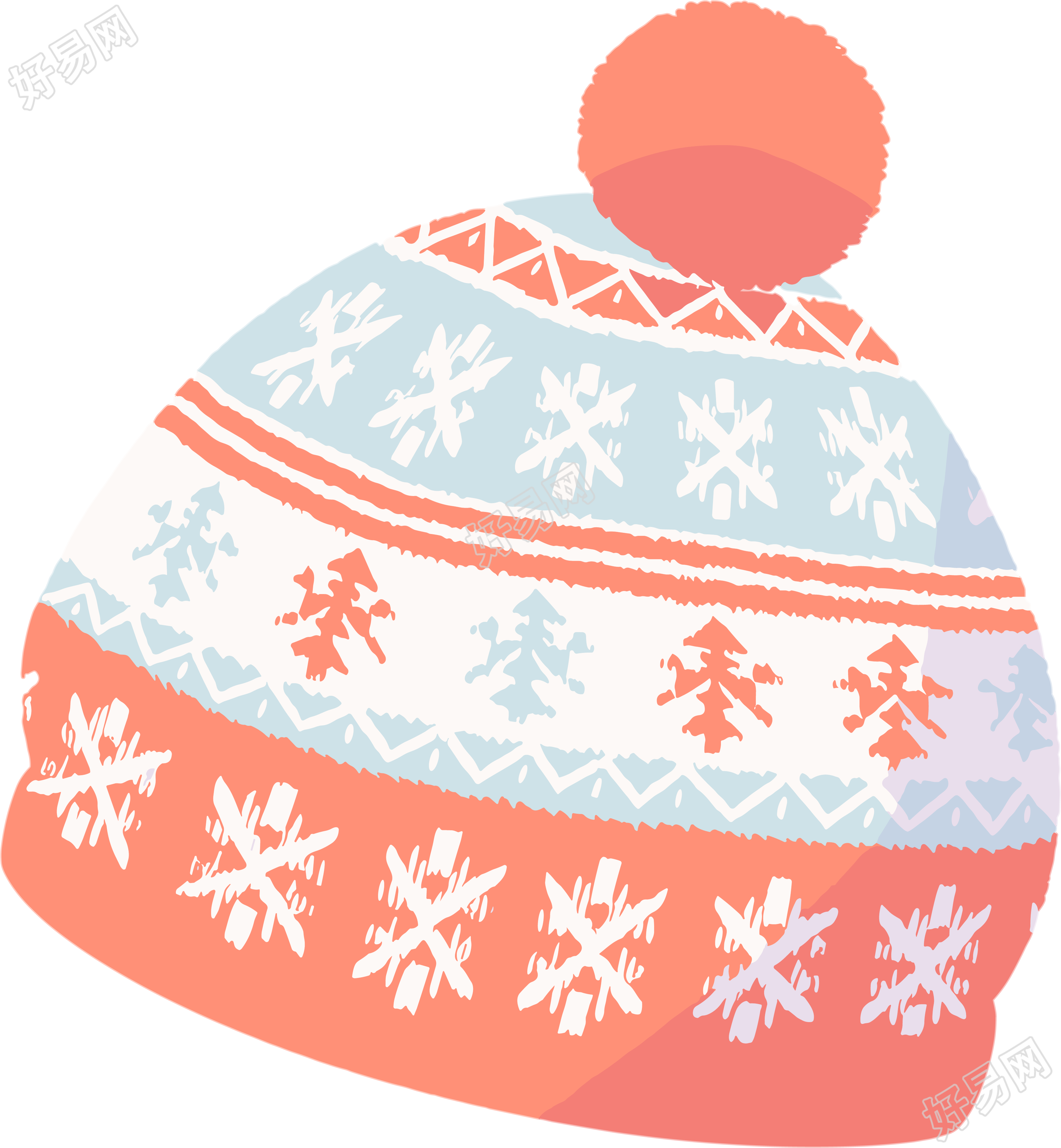 冬天卡通帽子插图