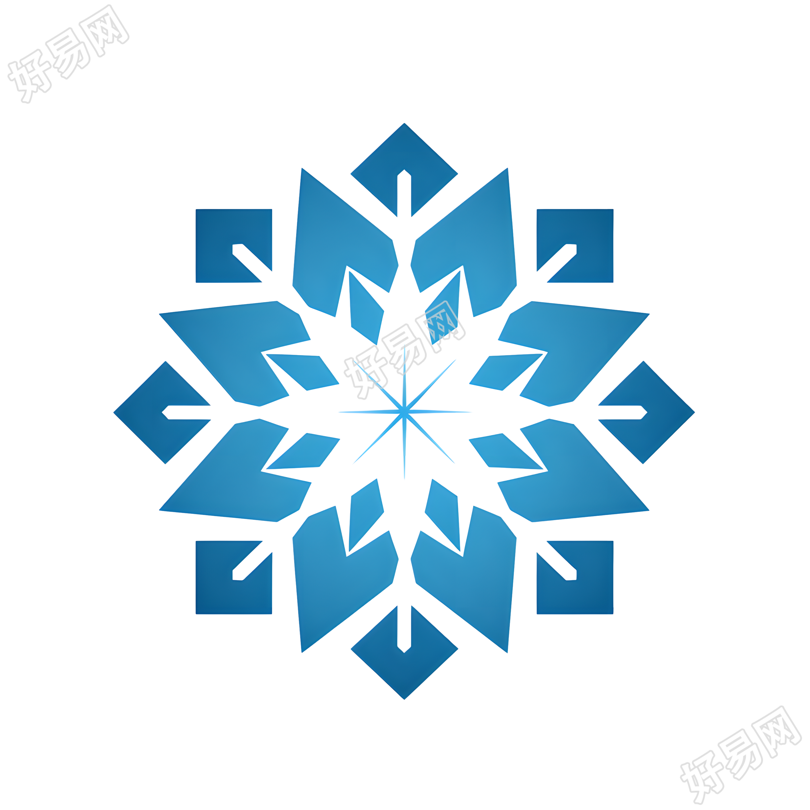 雪花图标创意设计元素