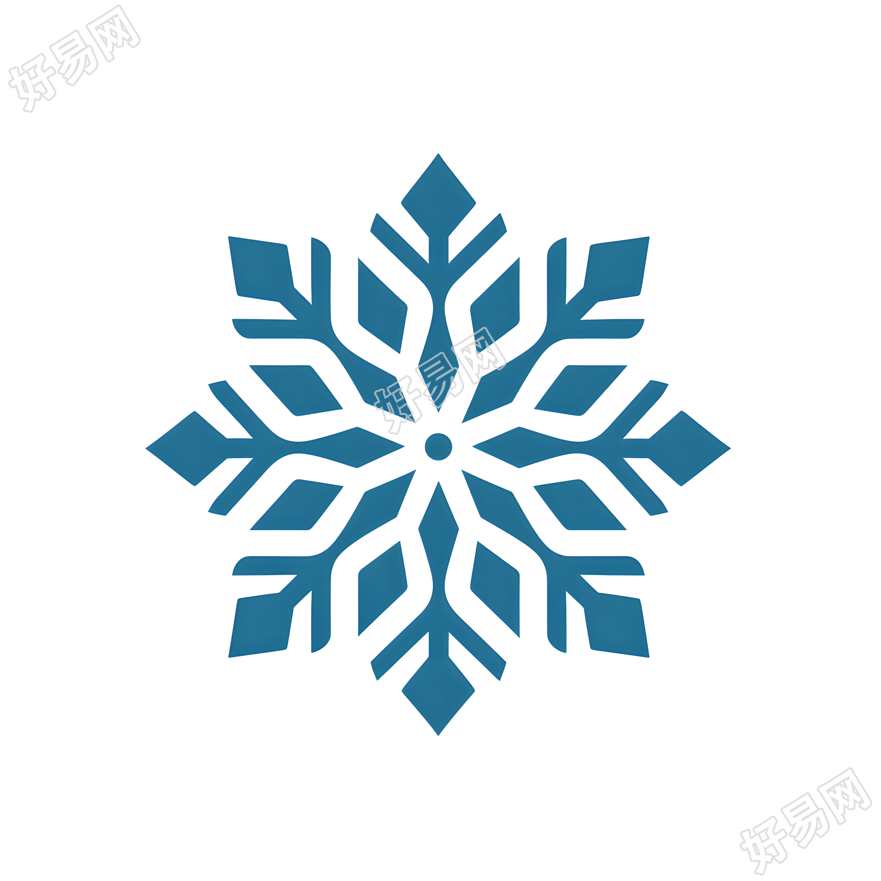 雪花图标可商用插画
