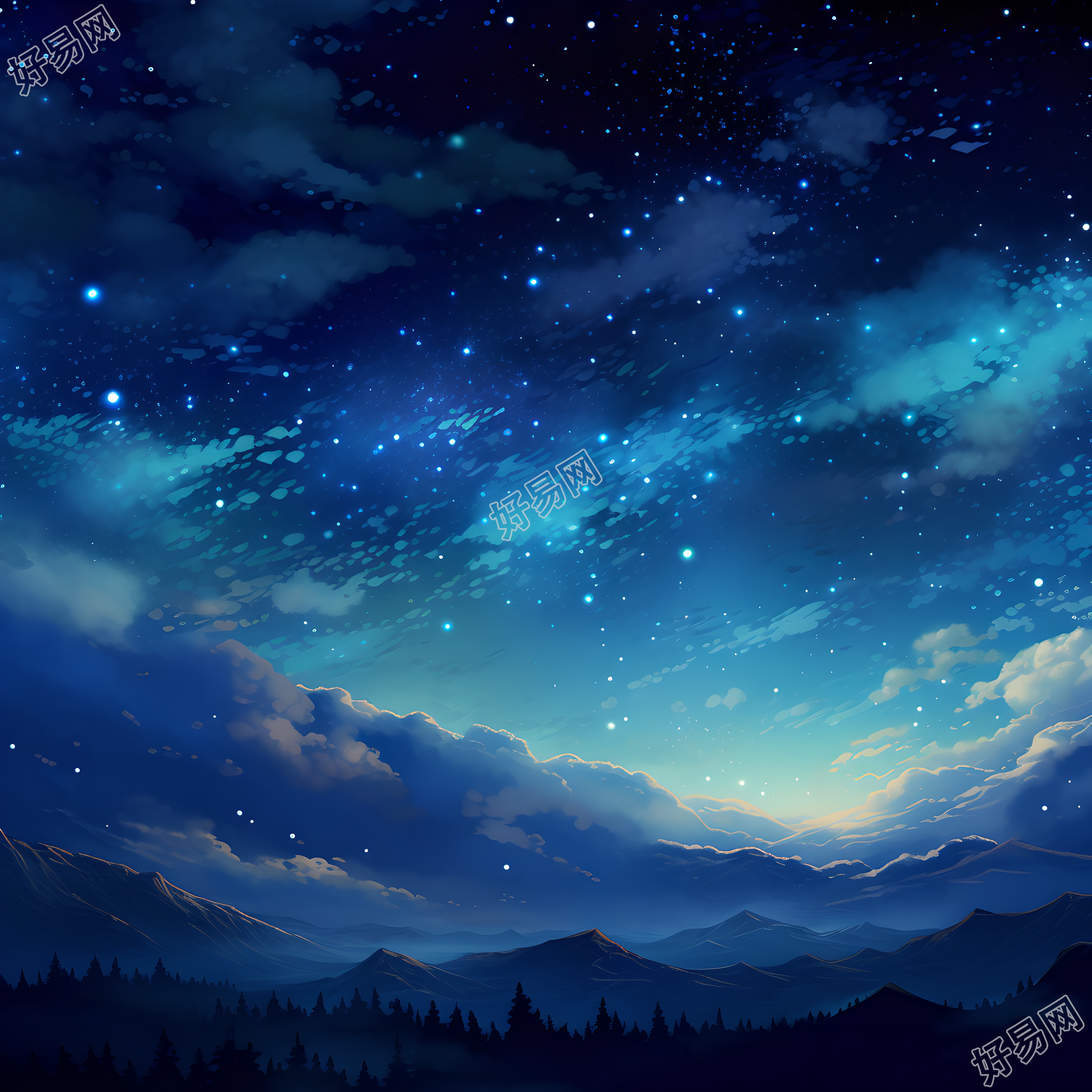 奇幻星空图形设计元素