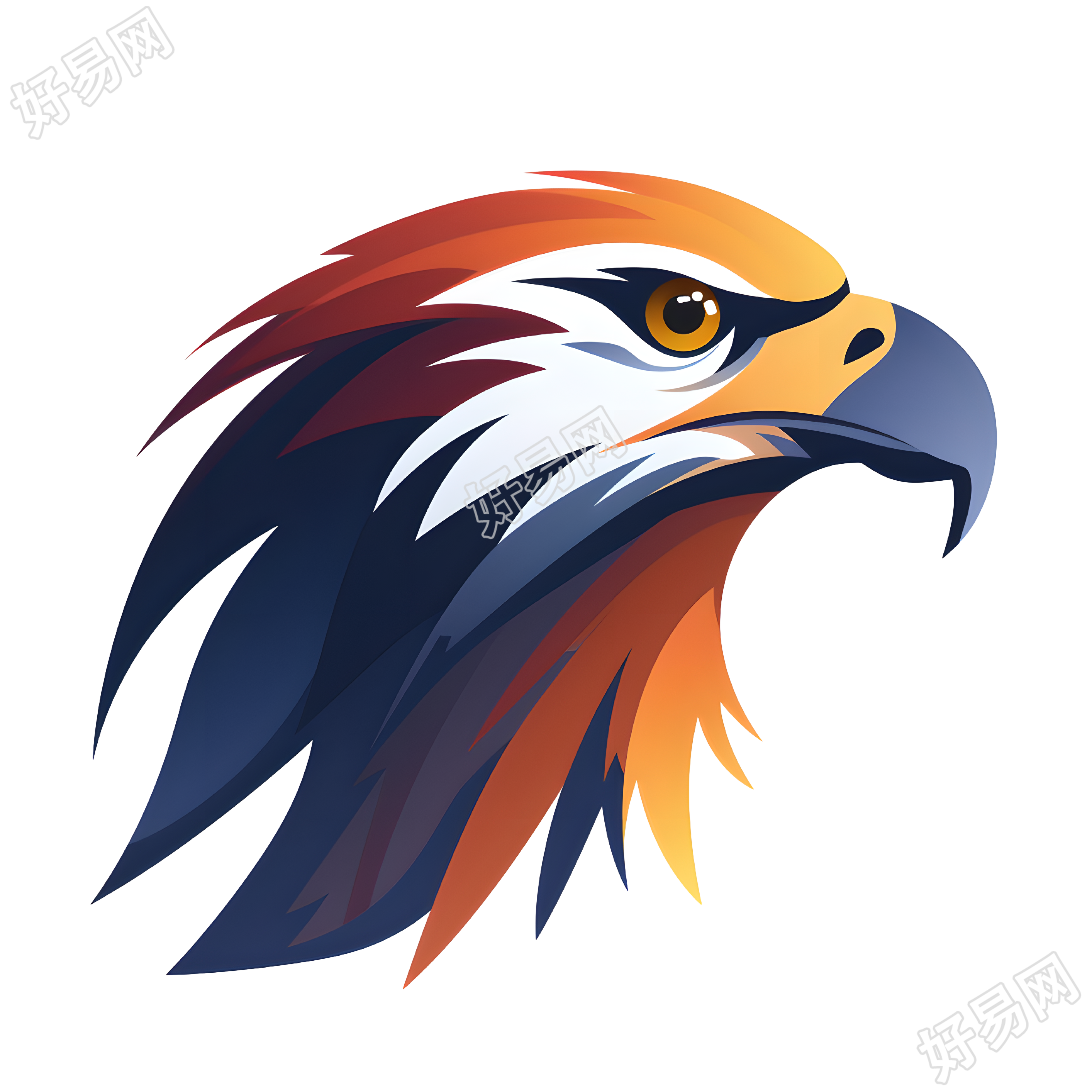 老鹰logo高清插画