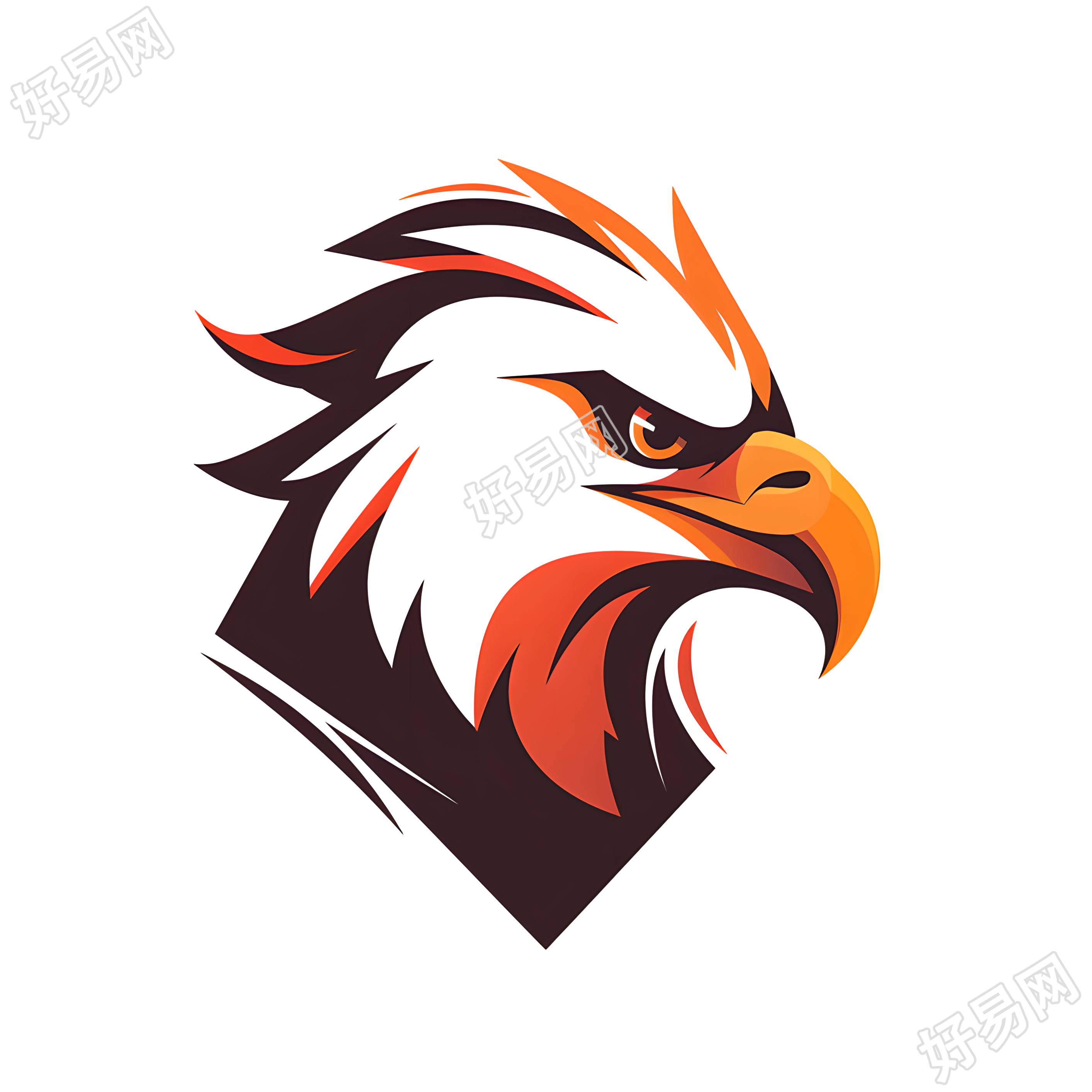 老鹰logo元素插画