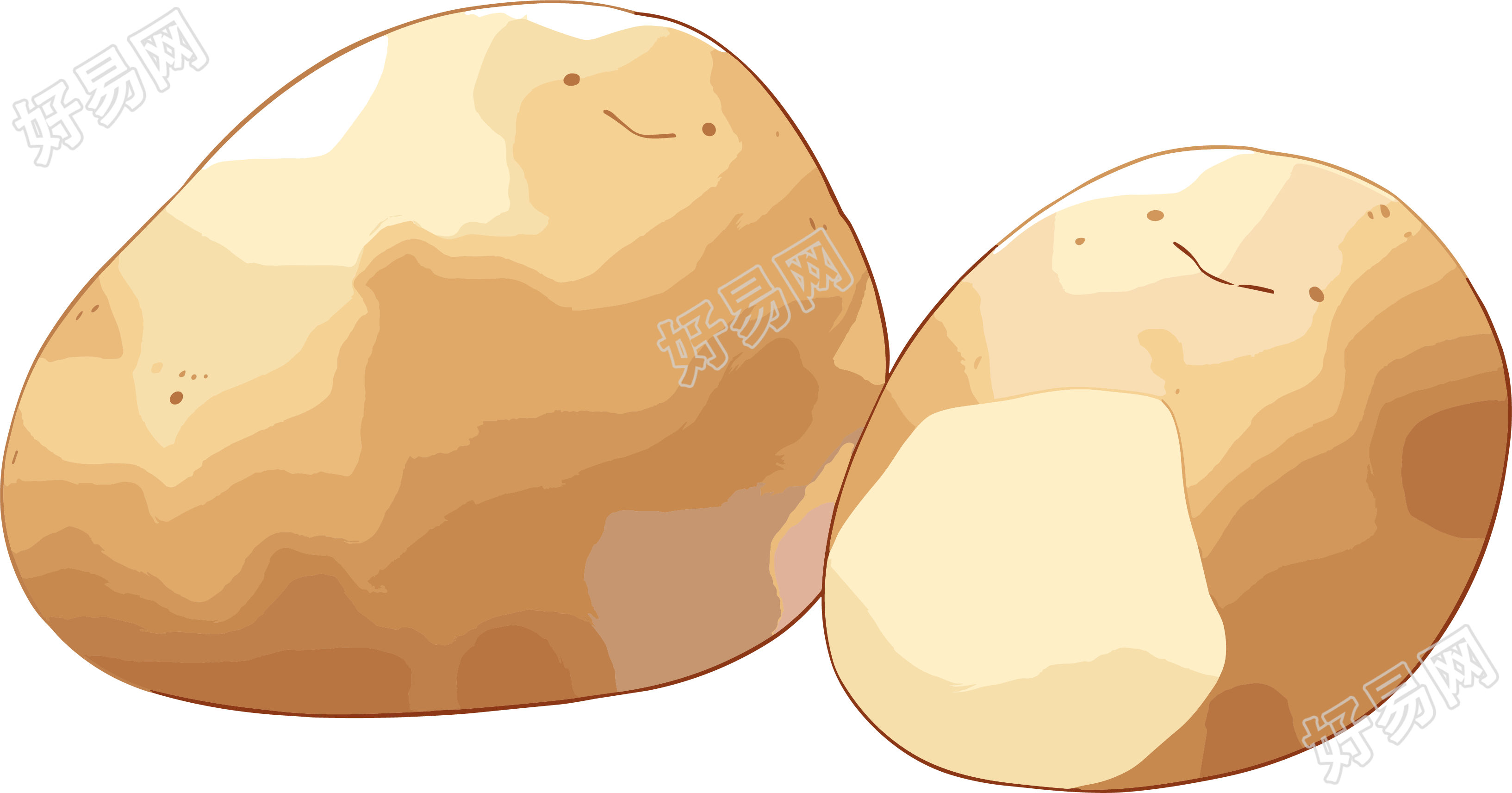 土豆卡通蔬菜插画