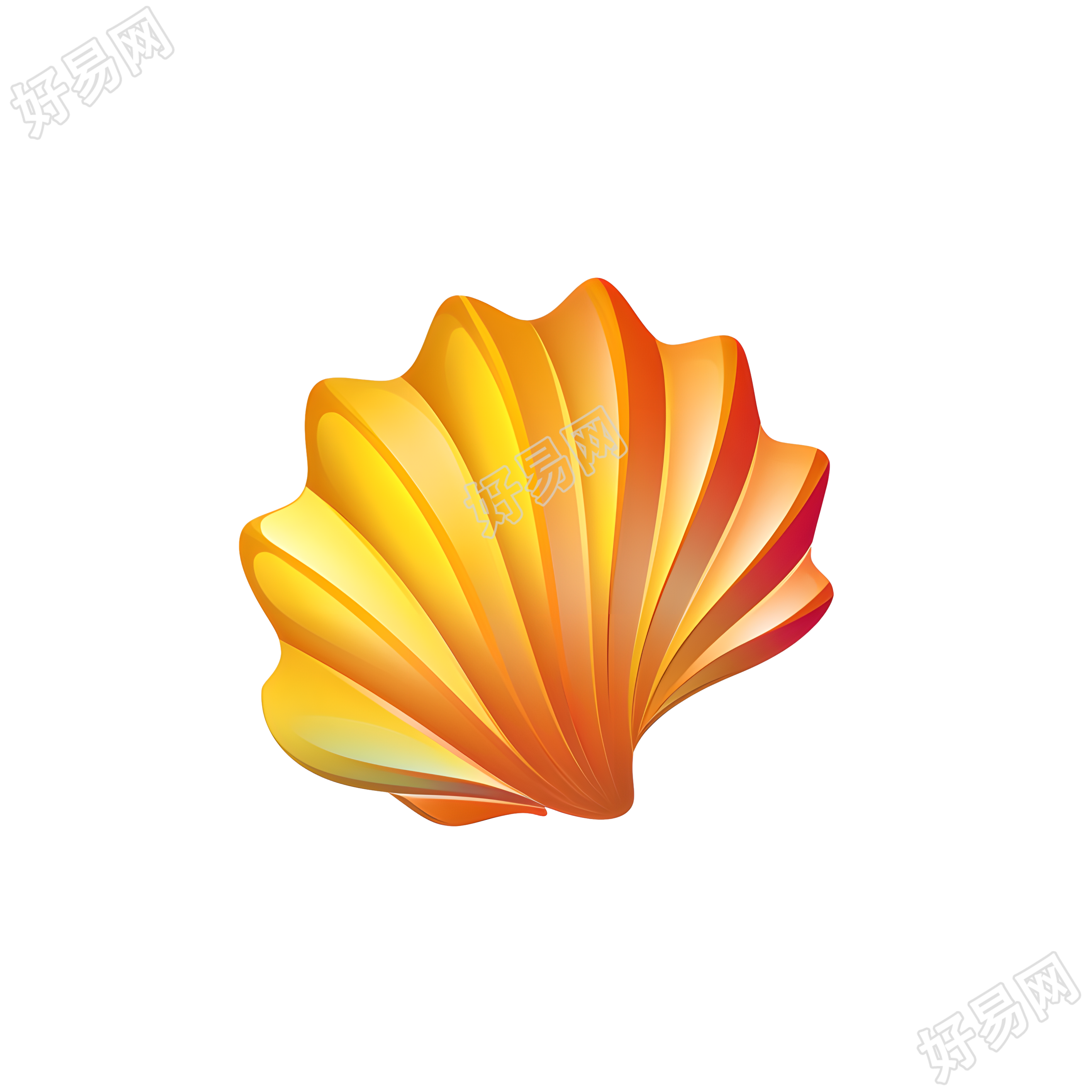 贝壳logo简约插画