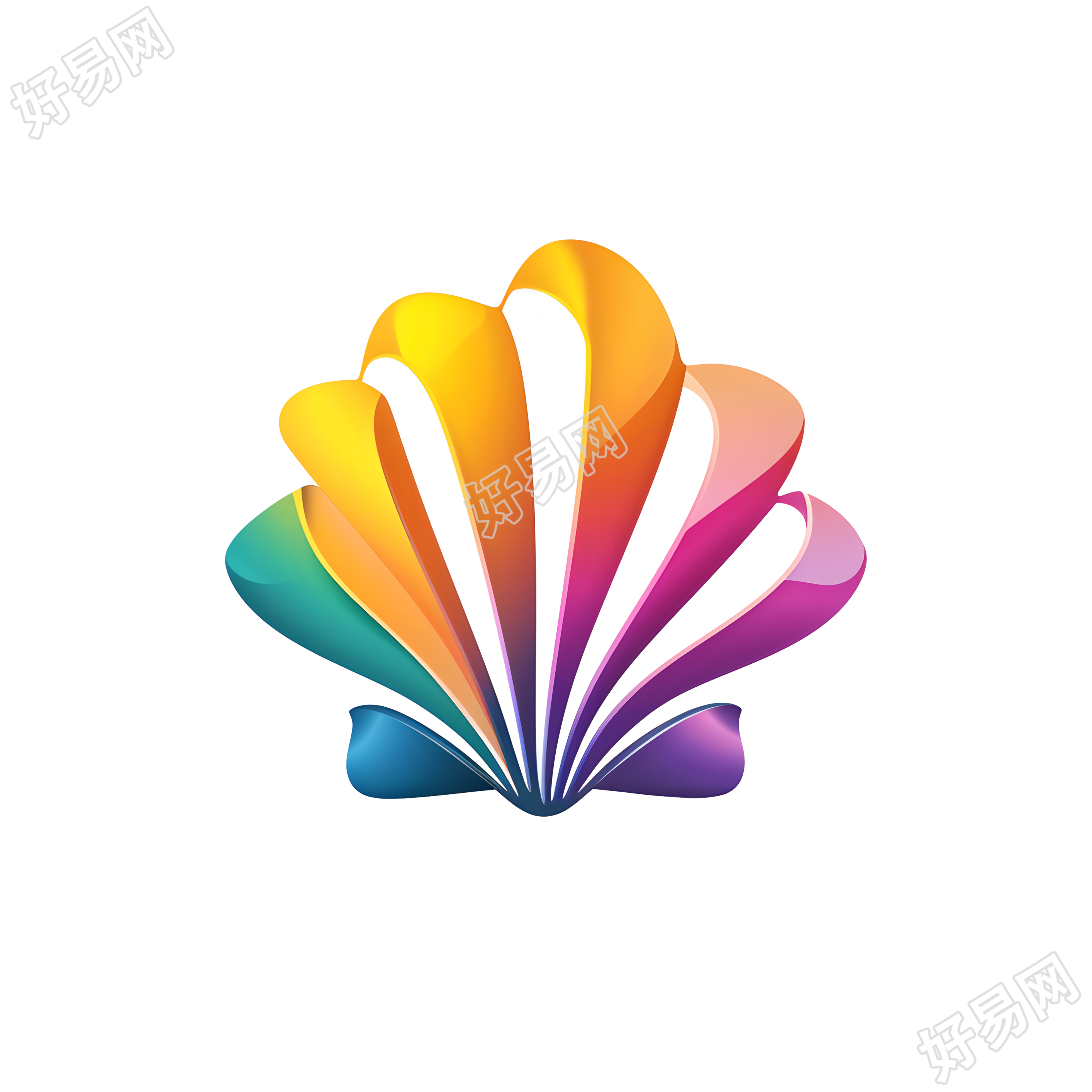 贝壳logo简单可爱插图