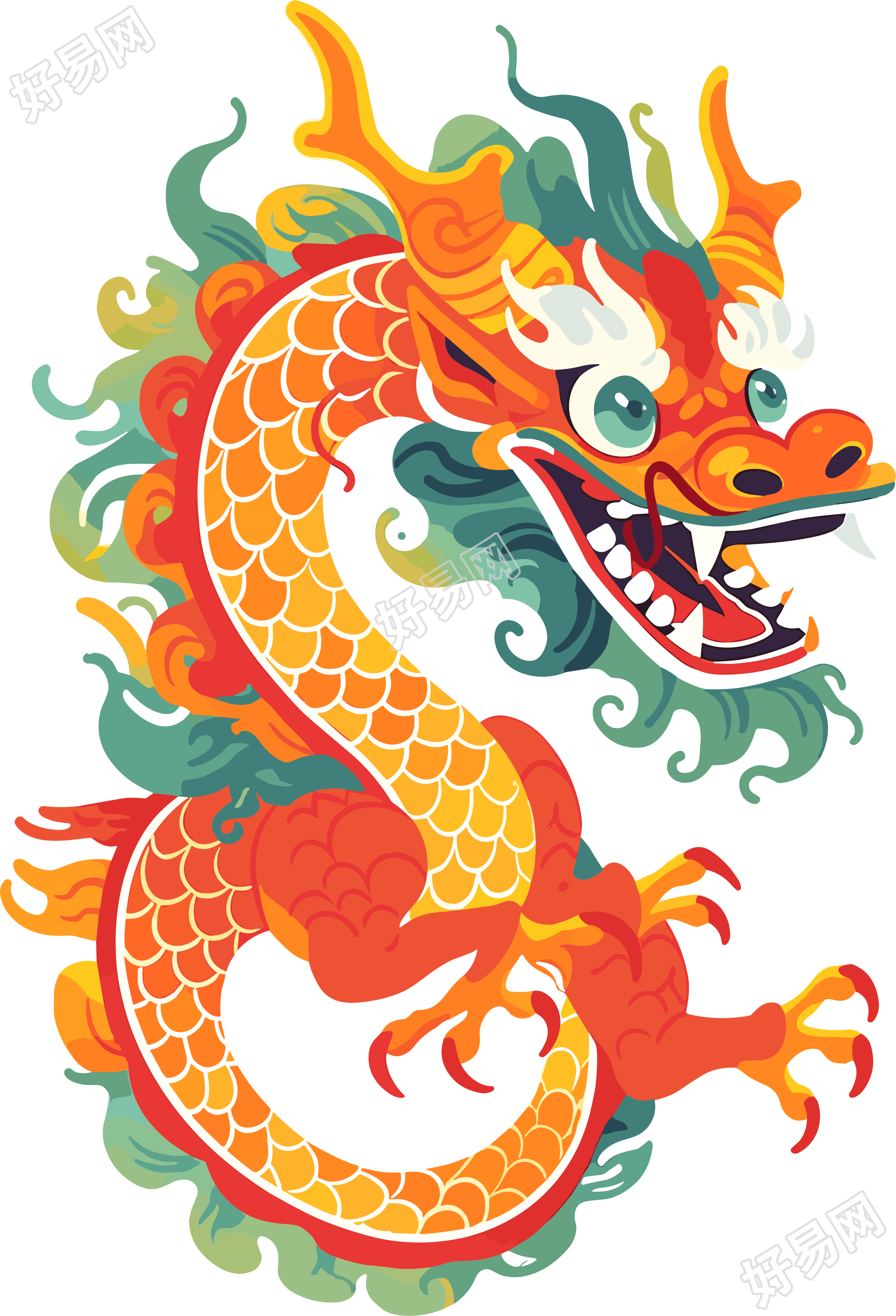 龙矢量插画素材