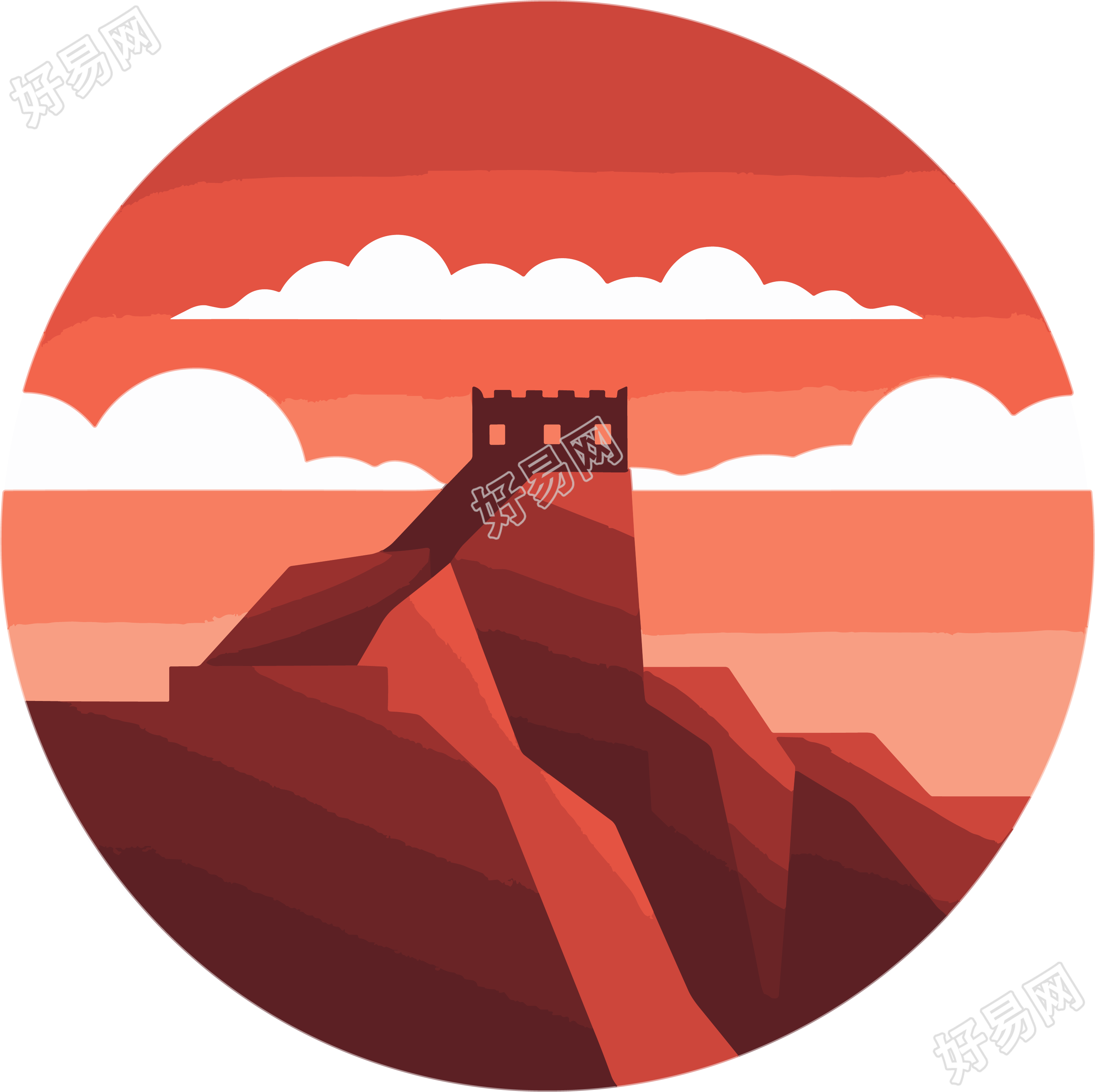 长城logo简洁素材