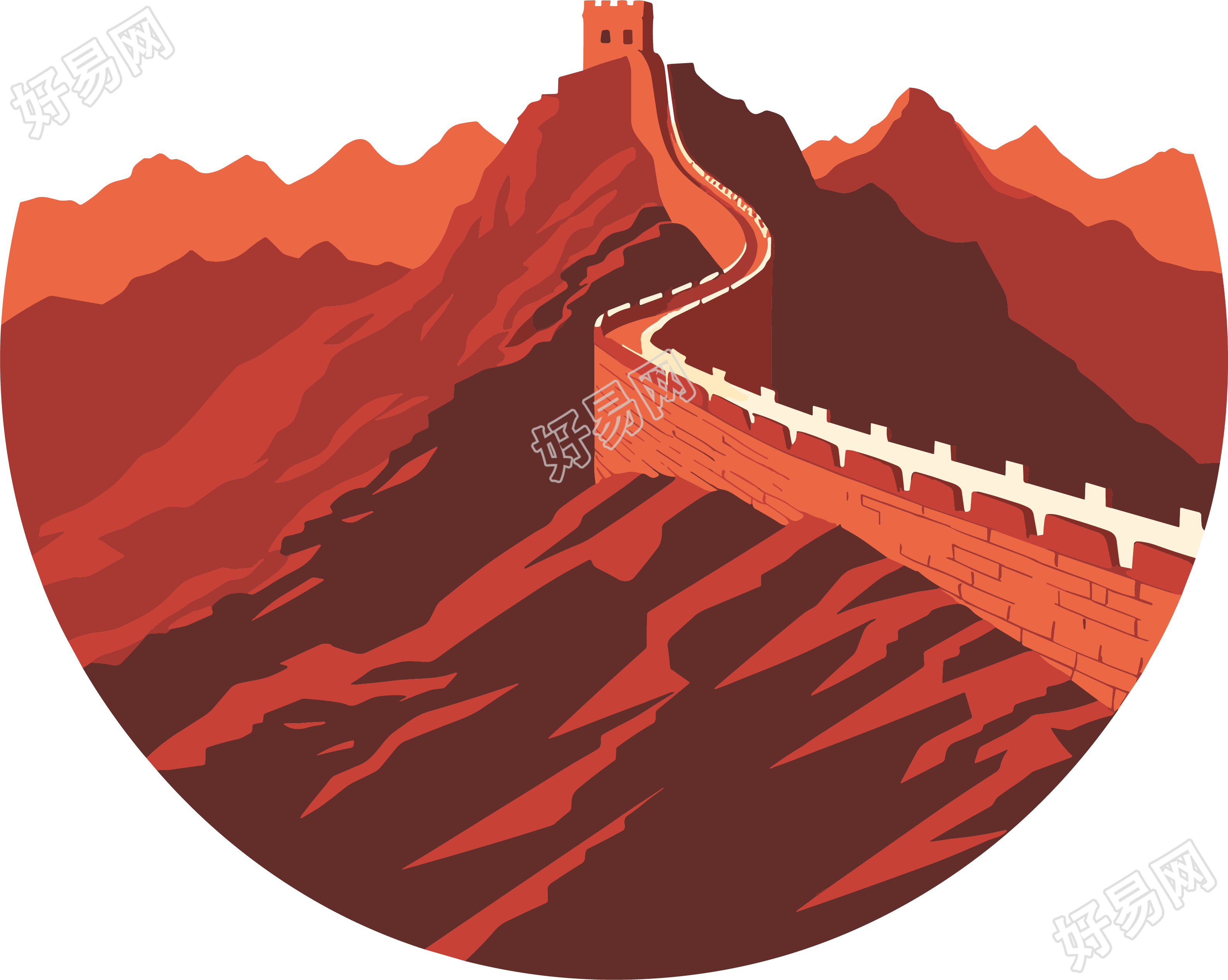 长城logo图标设计素材