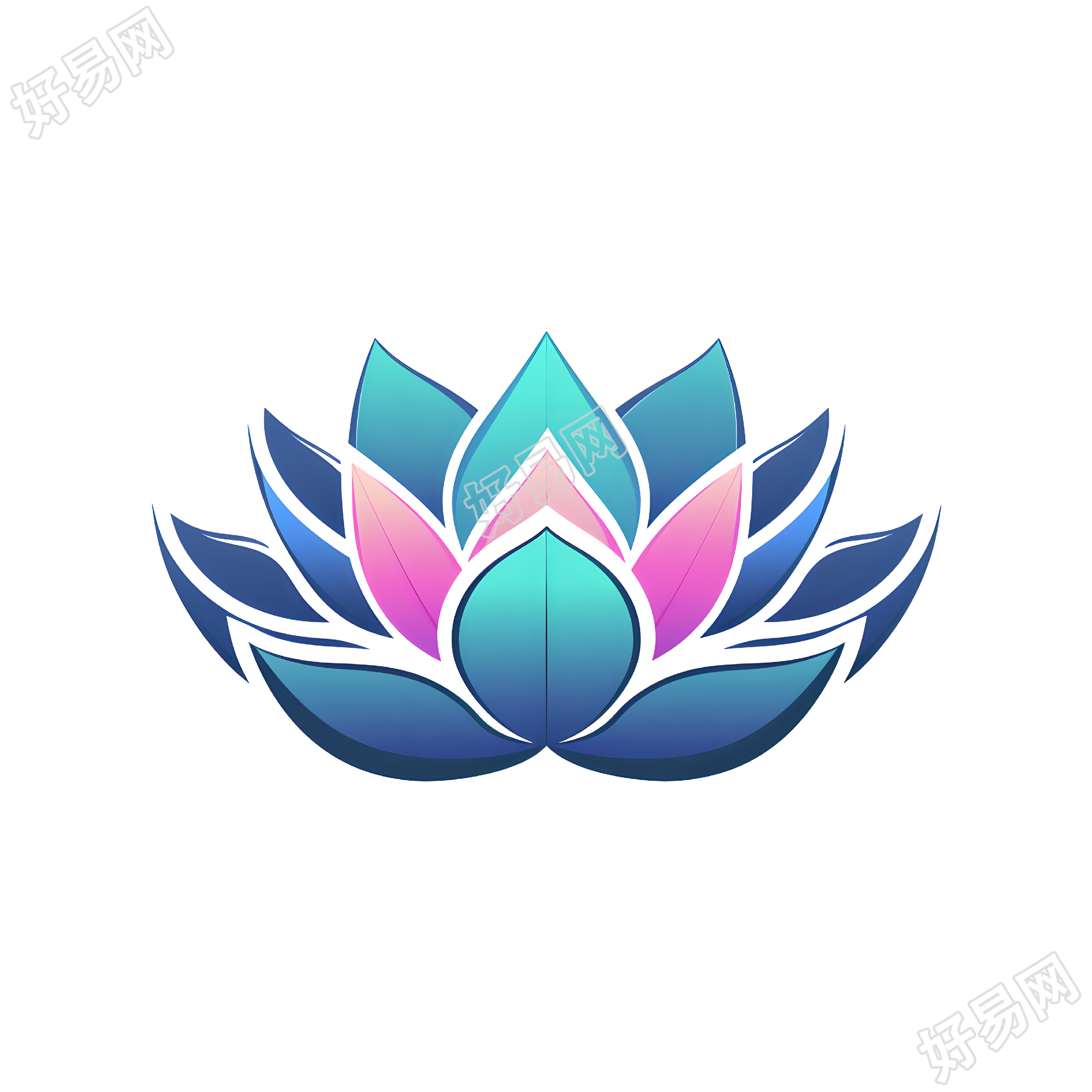 莲花logo创意设计元素