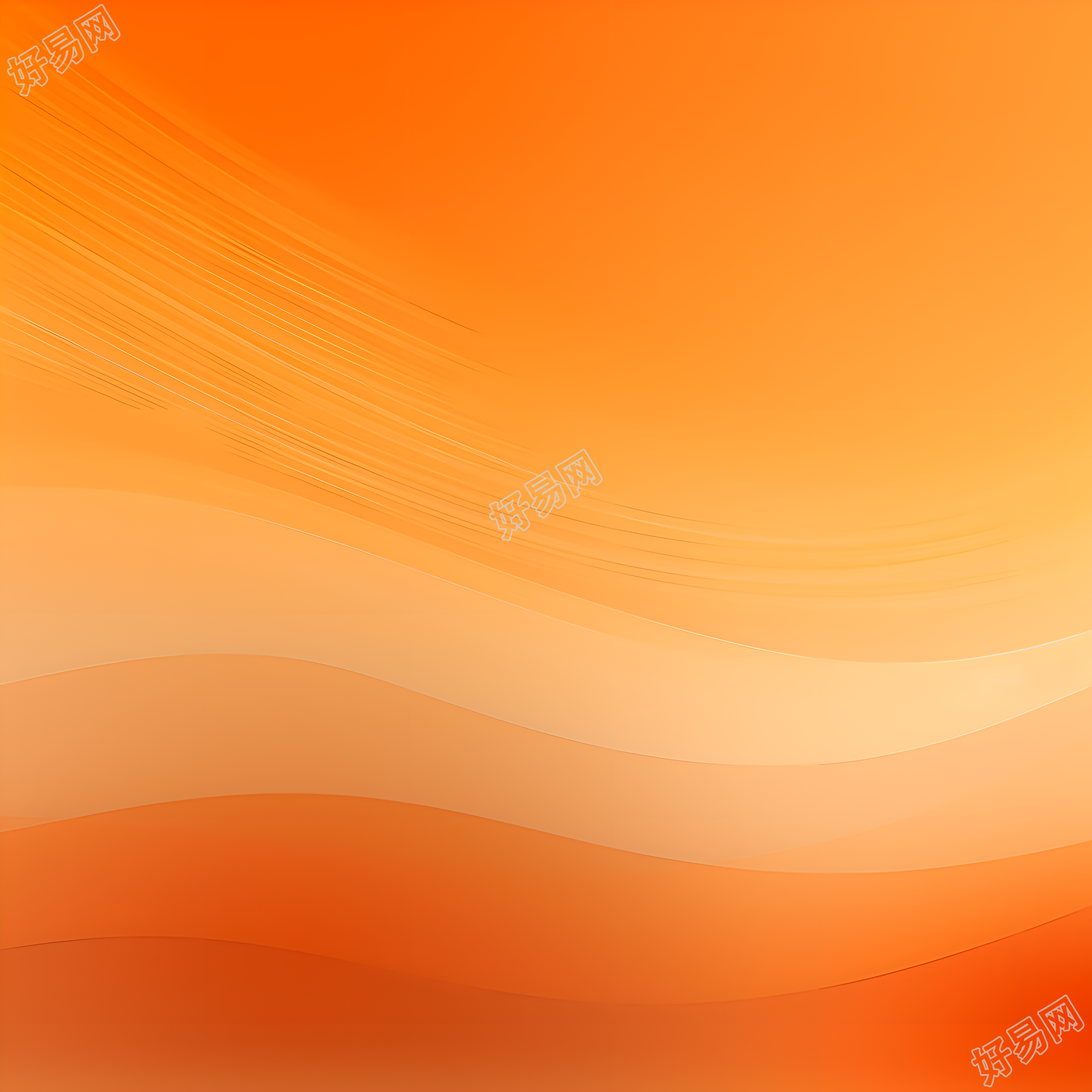 橙色背景插图