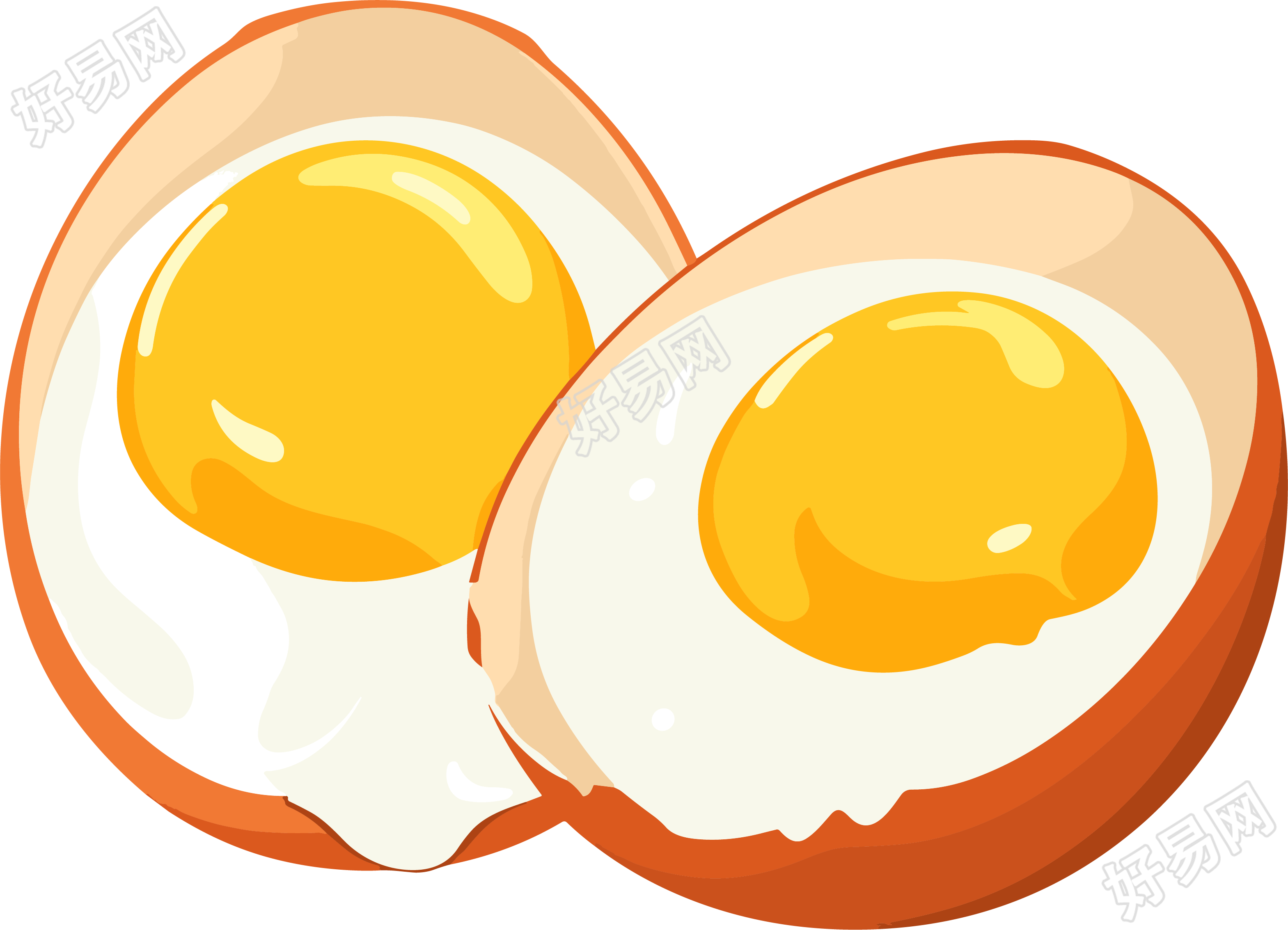 鸡蛋卡通PNG素材