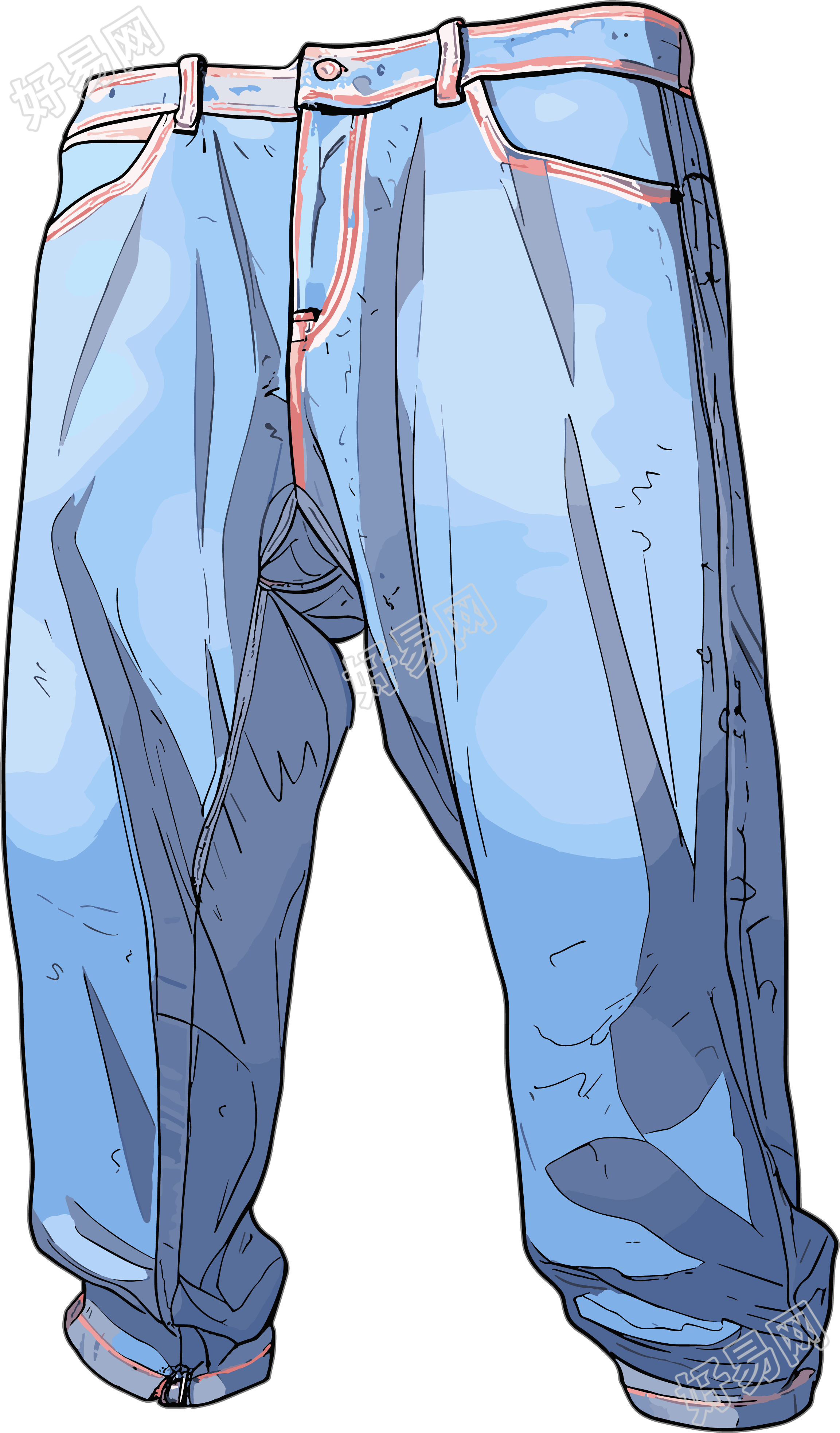 衣服卡通插画设计素材