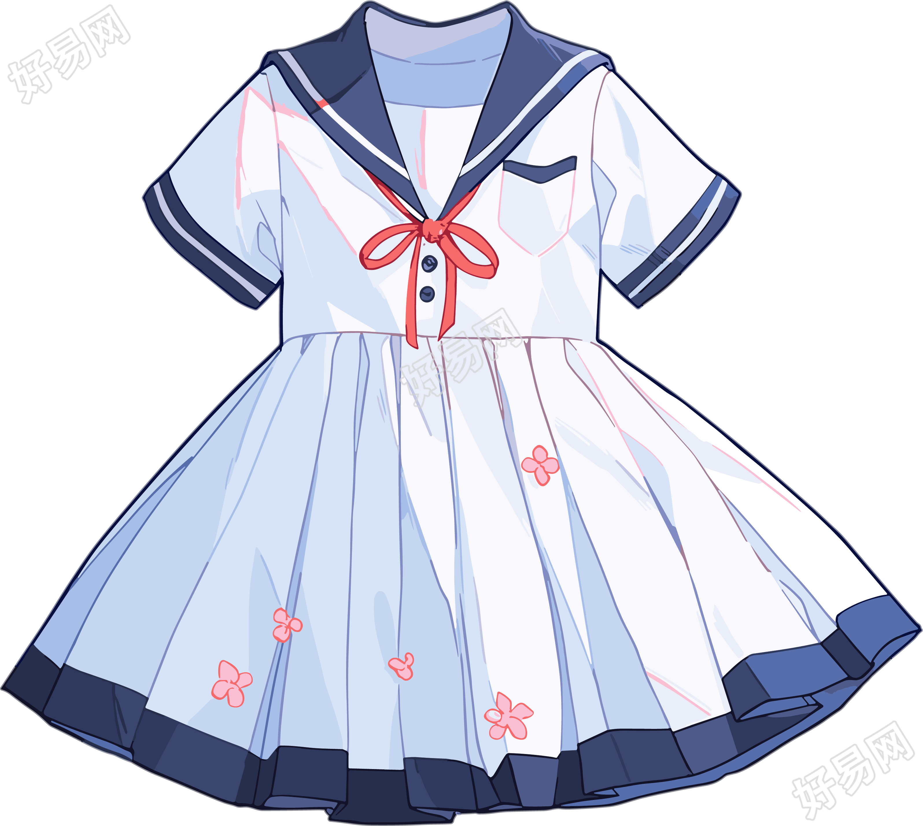 衣服卡通透明背景插图