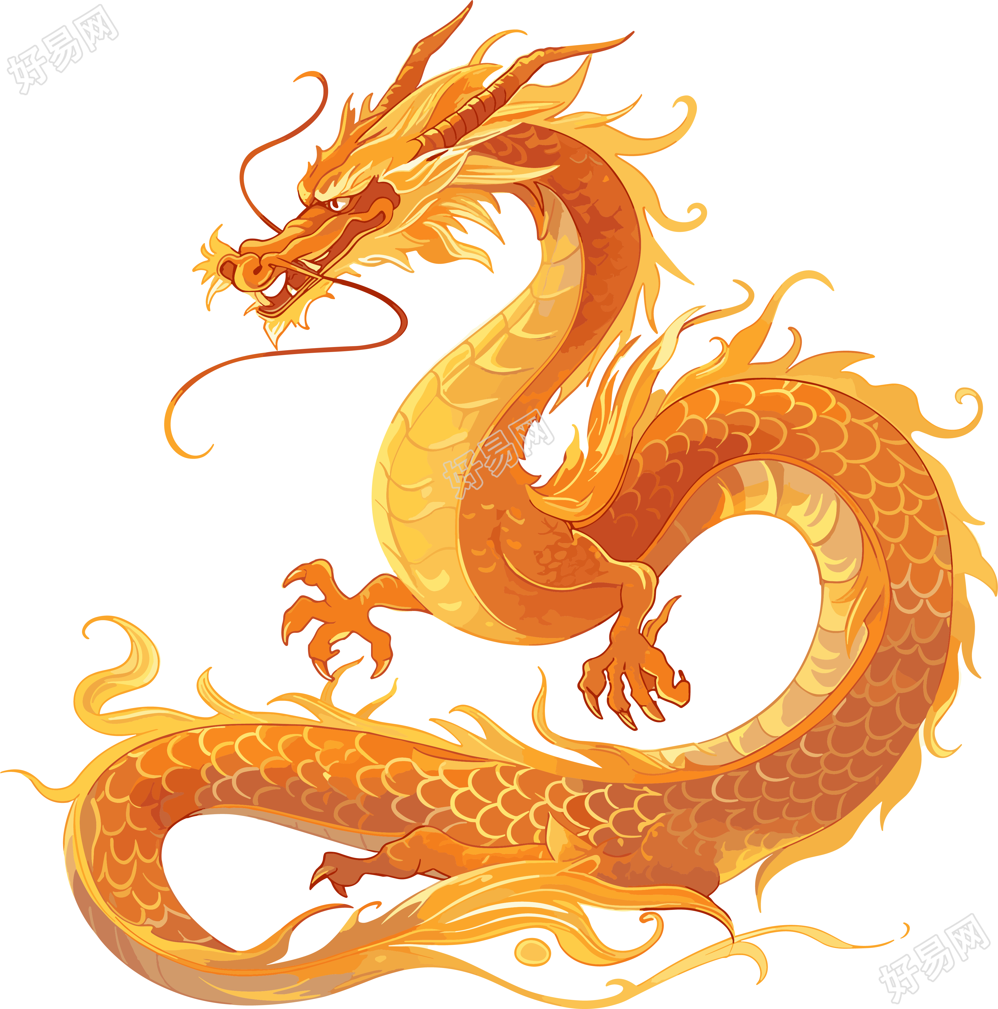 中国龙可商用插图