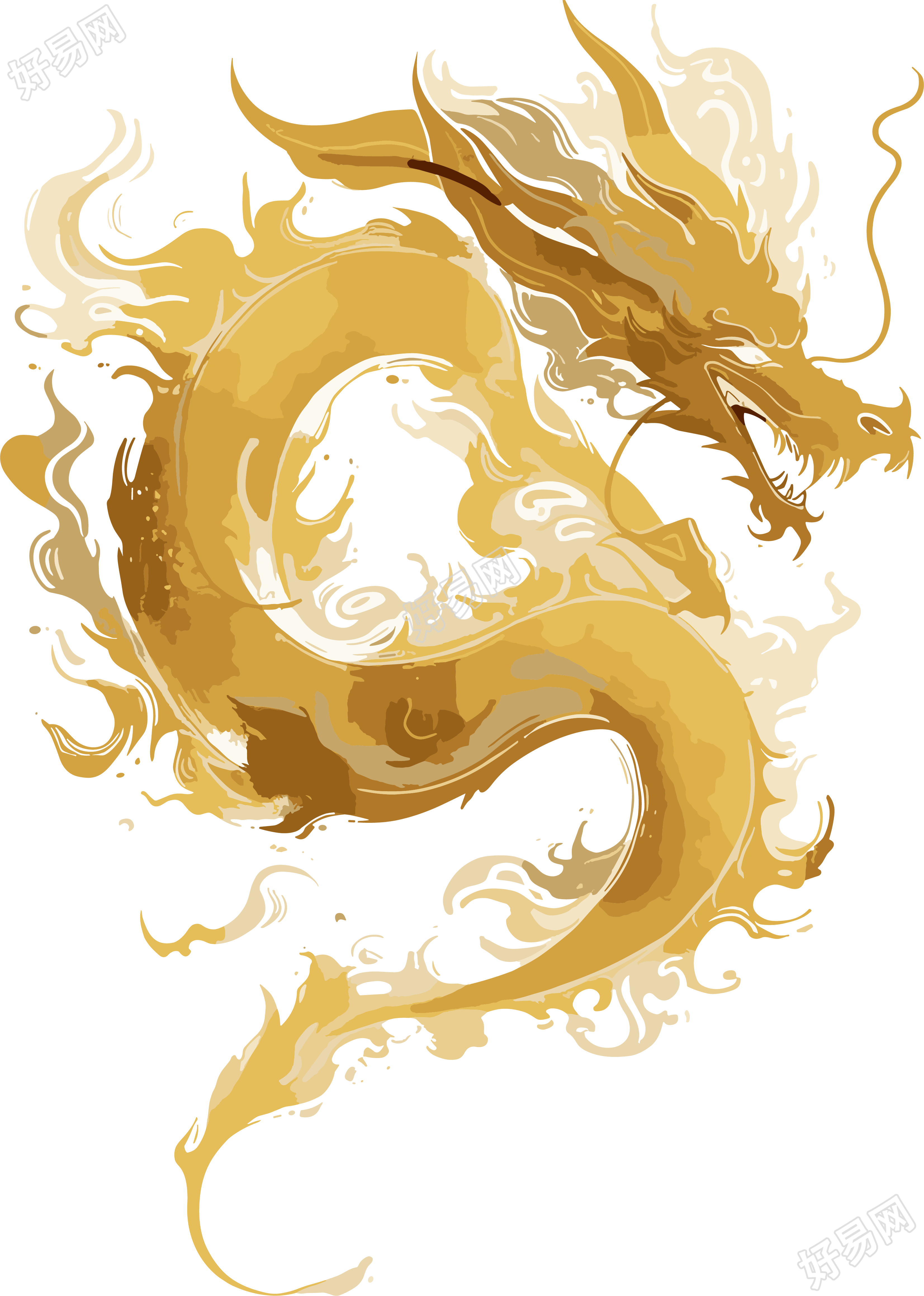 中国龙插画设计元素
