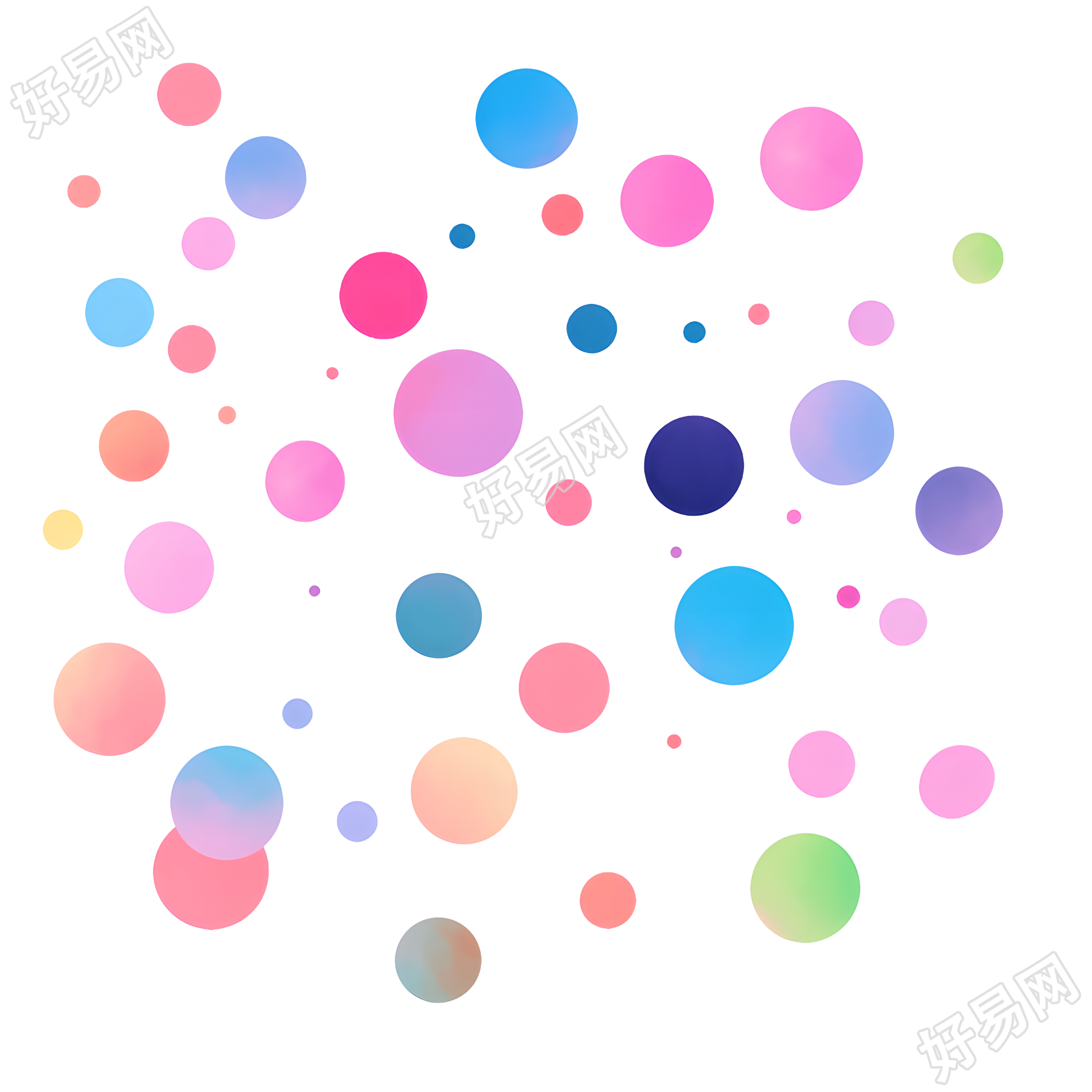 波点简约插画