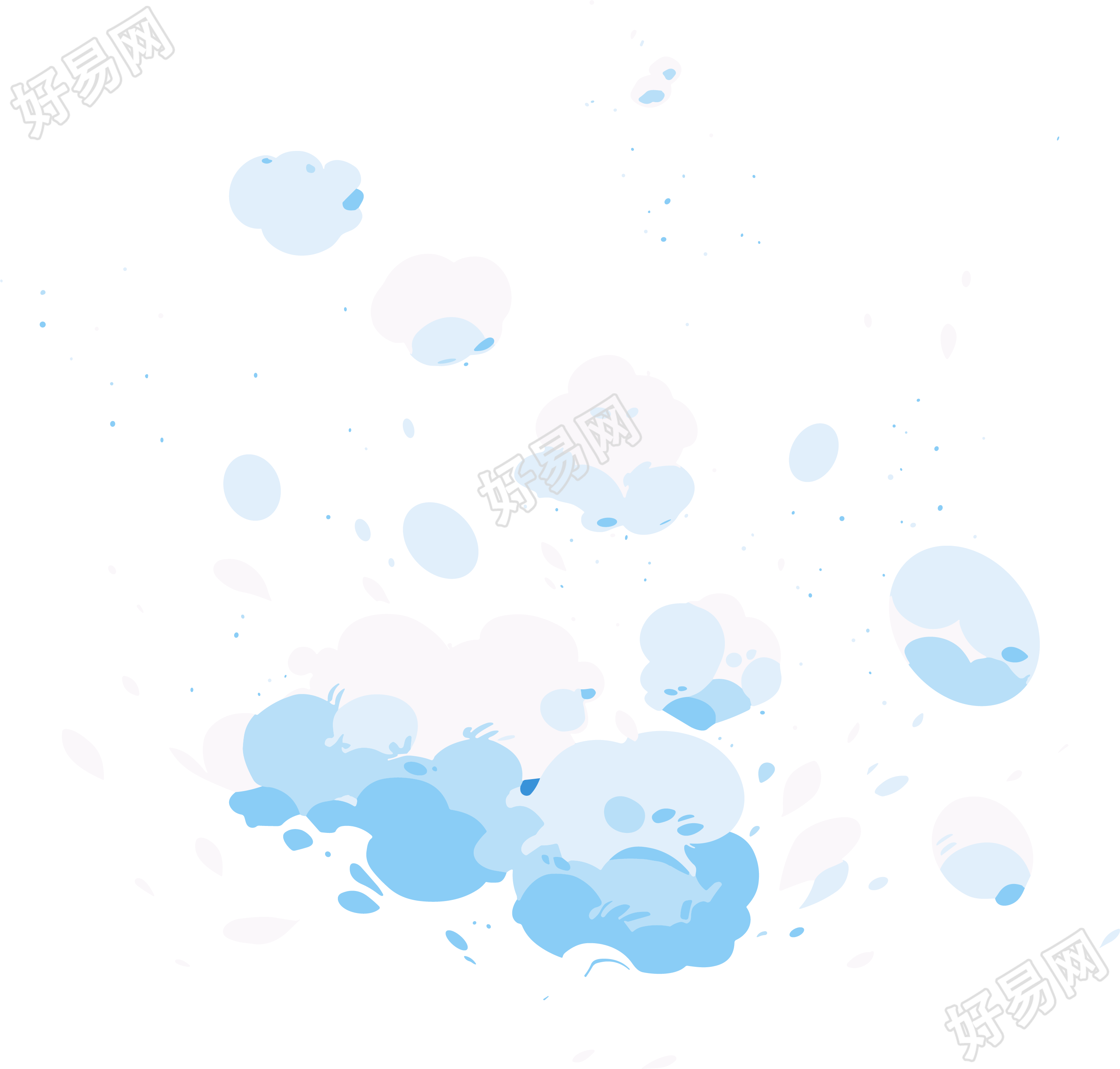 冰雹插画设计元素