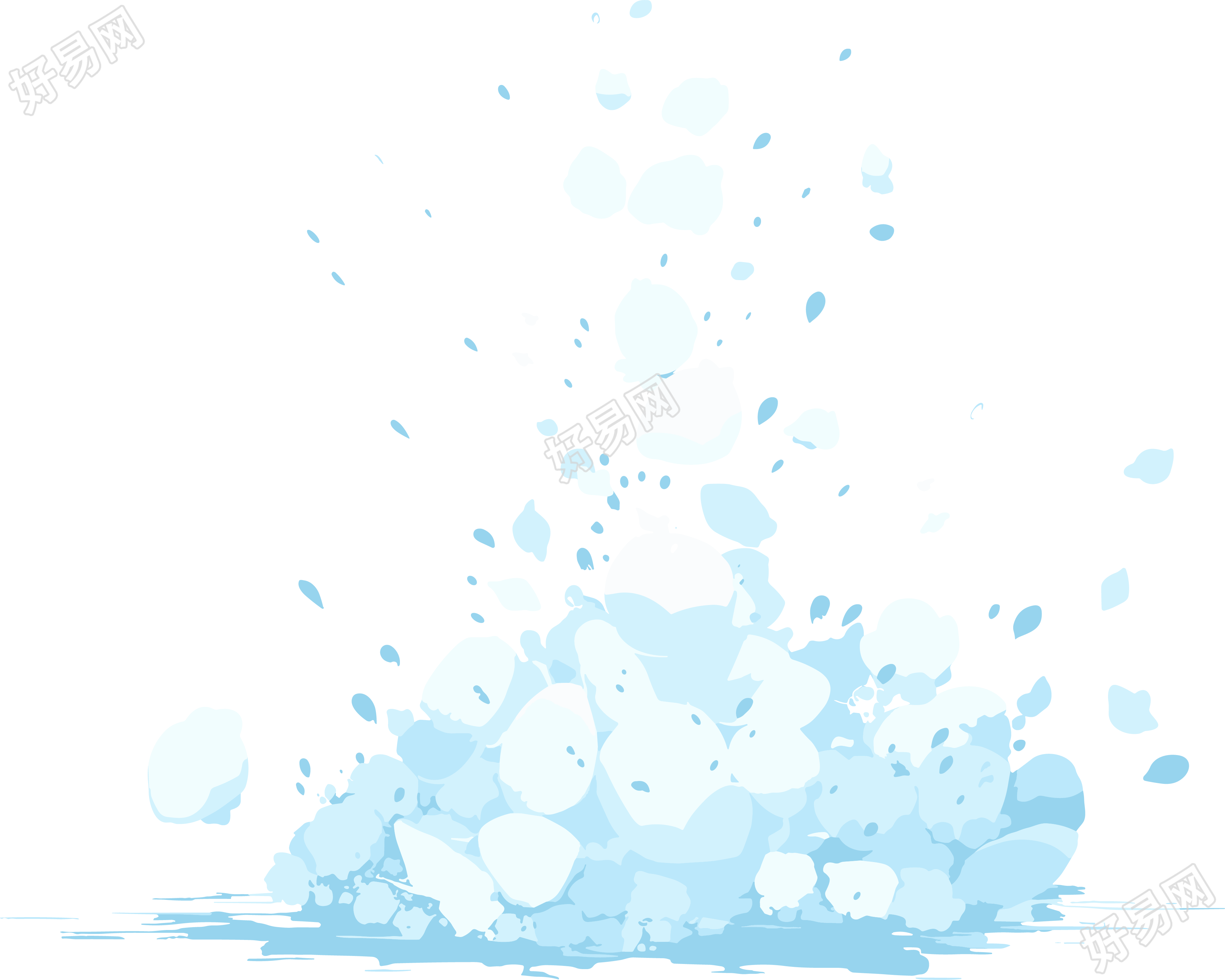 冰雹插画素材