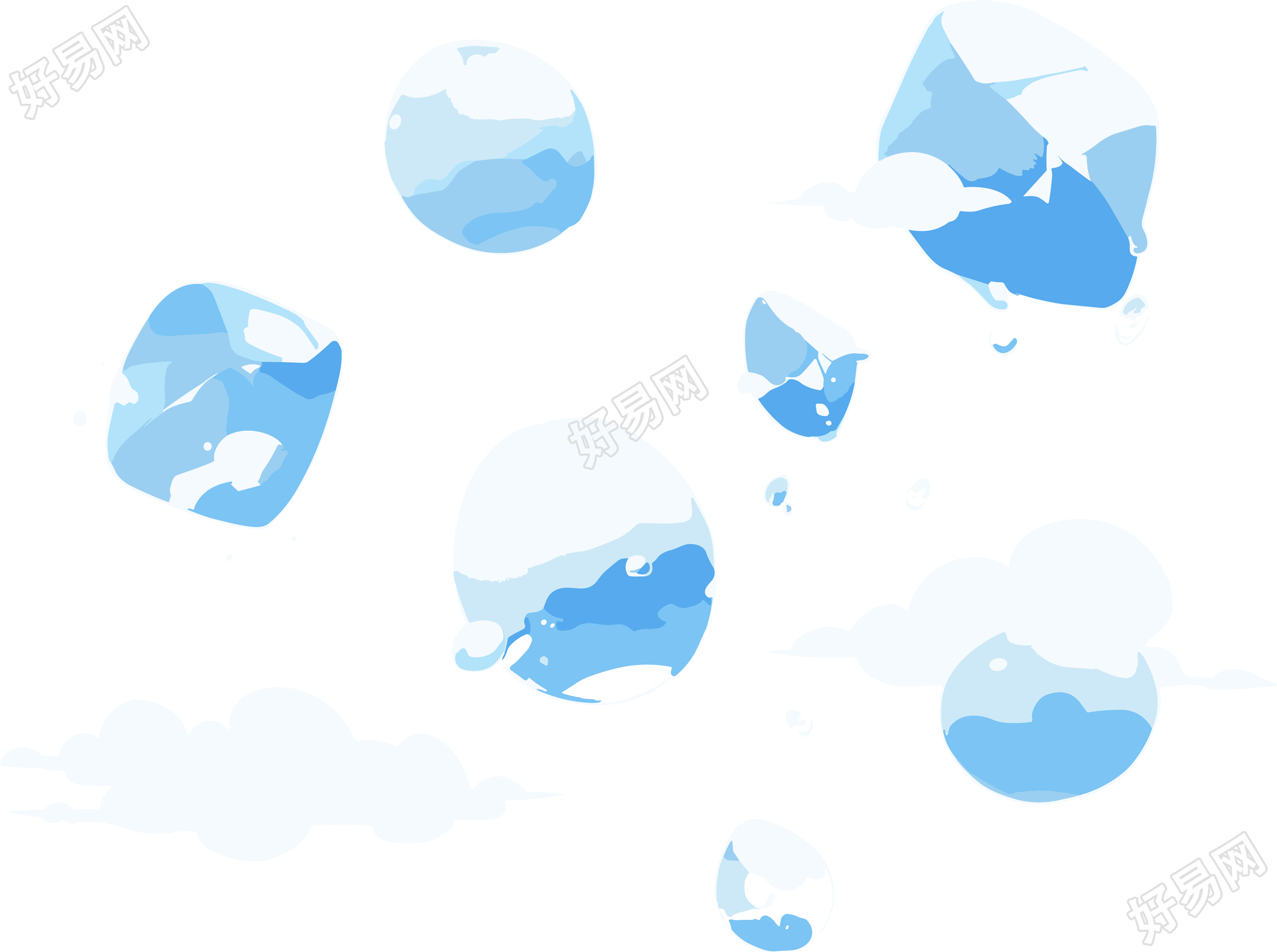 冰雹高清图形插画