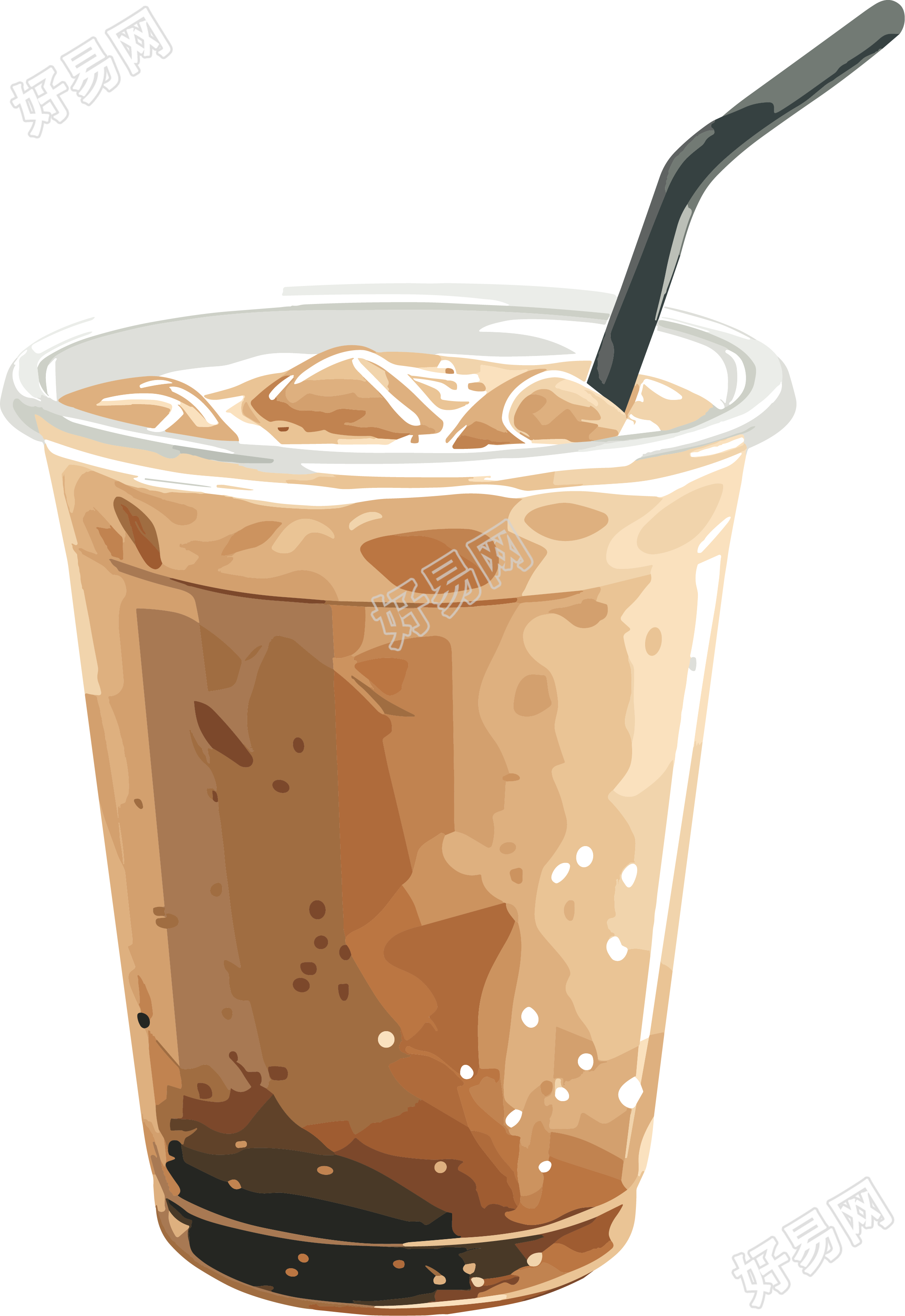 奶茶商业插画素材