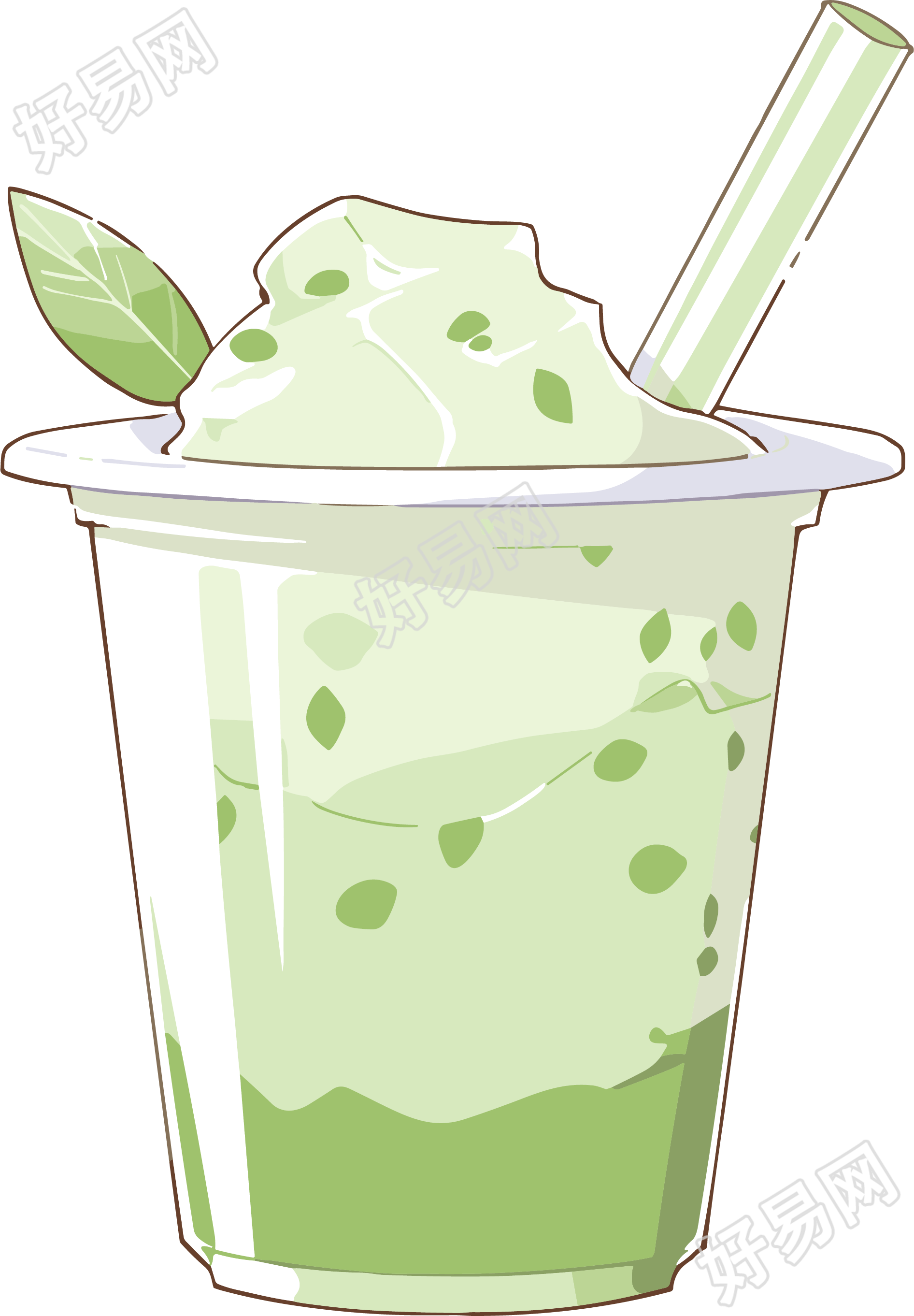 奶茶清新设计素材