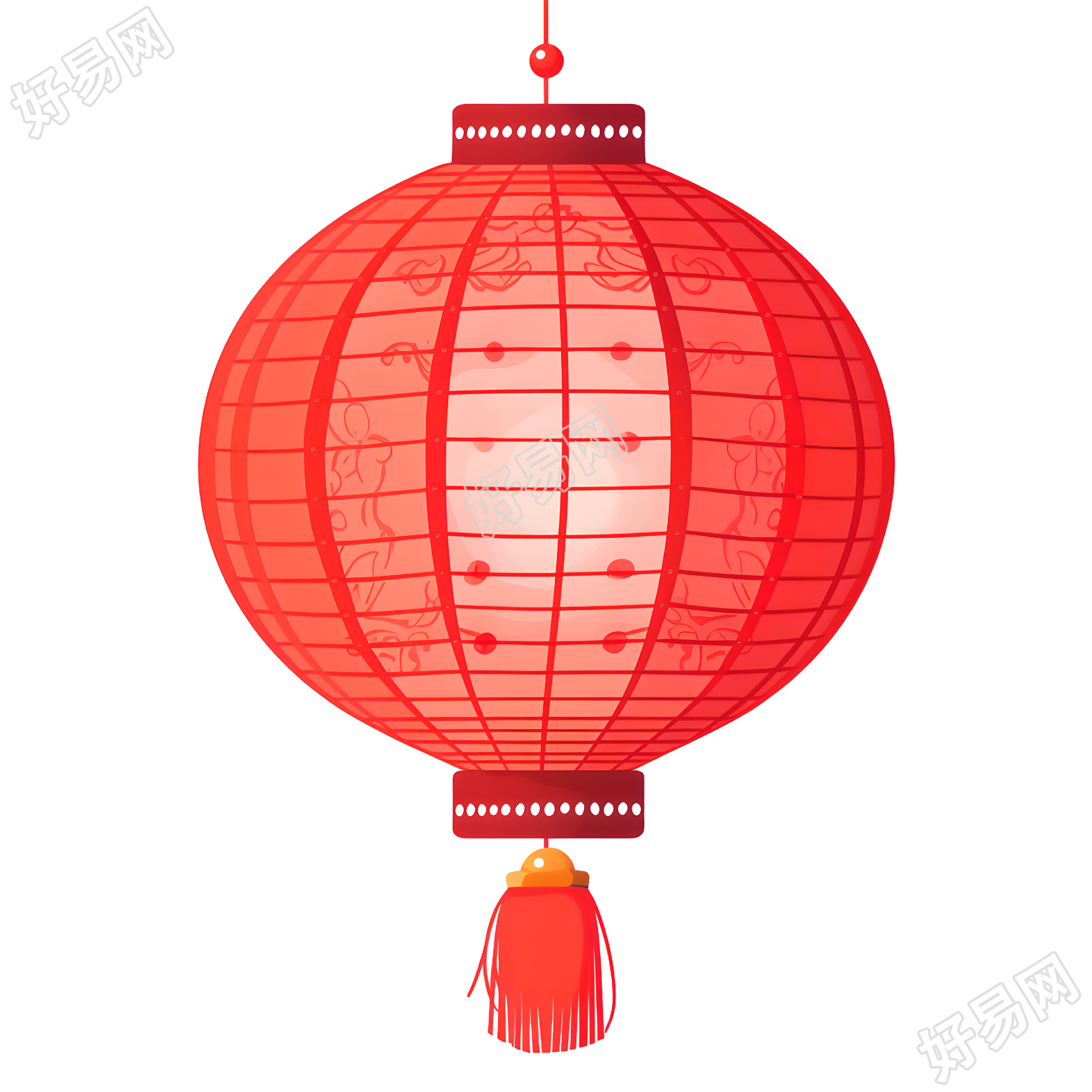 红灯笼极简插画