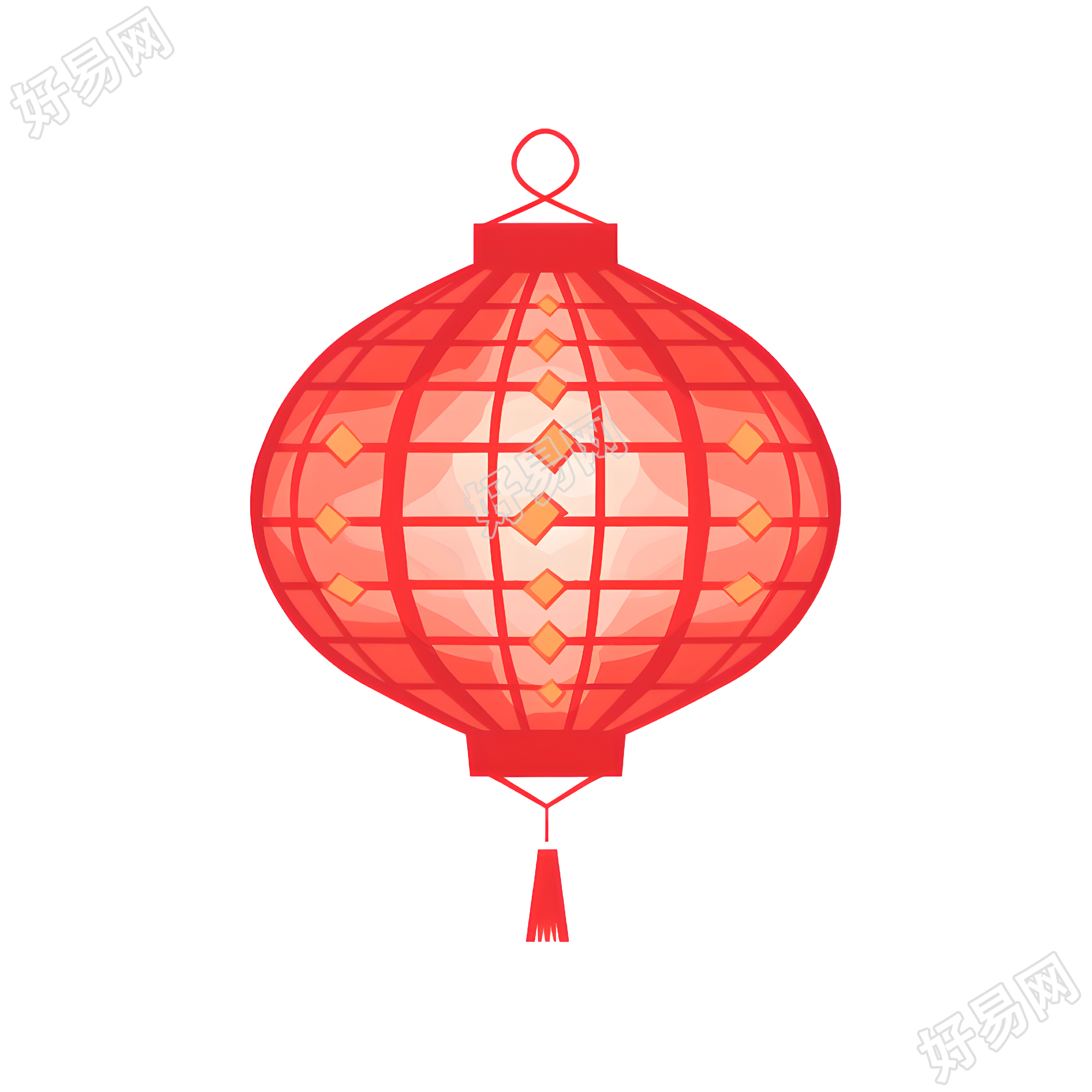 红灯笼简约插画