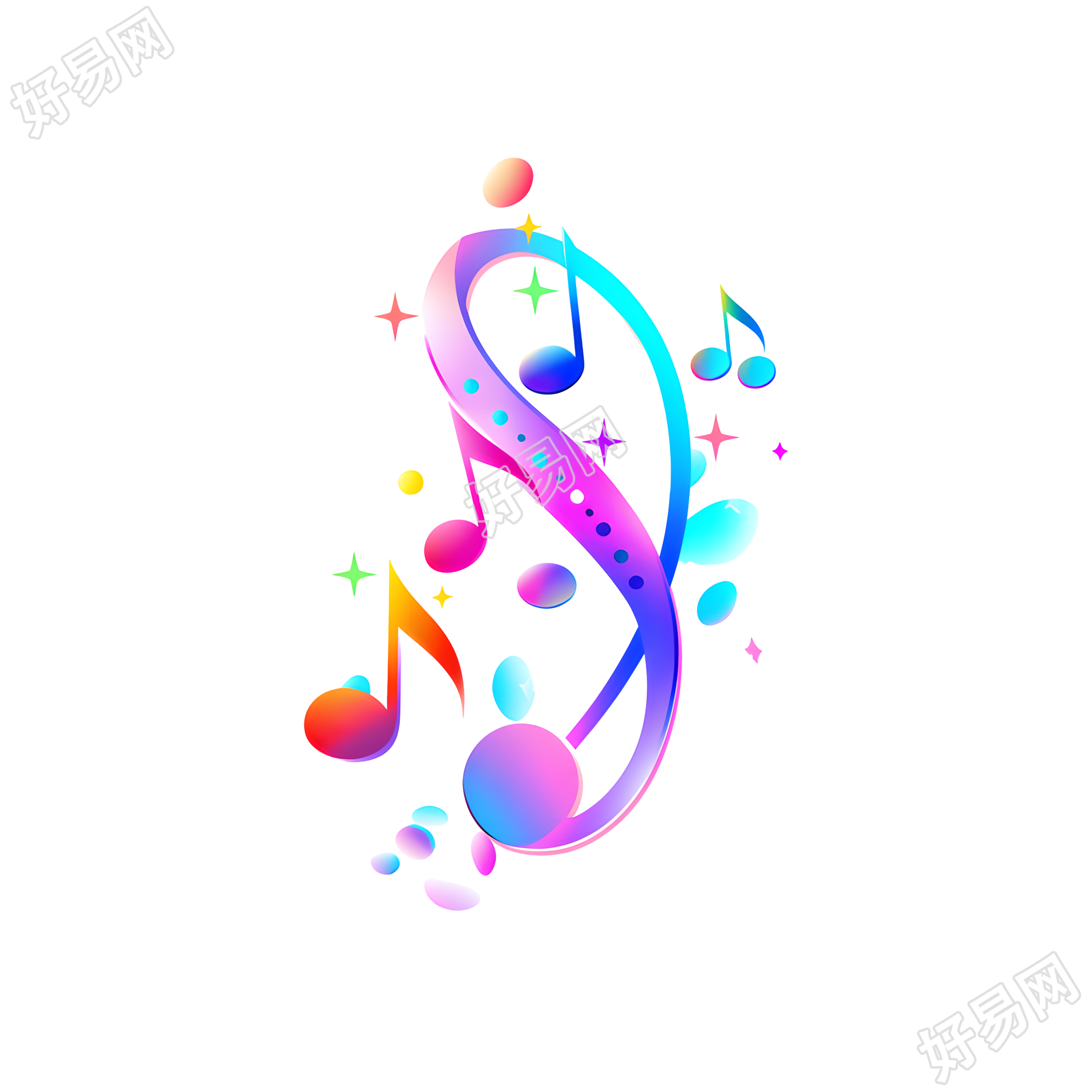 彩色音符素材