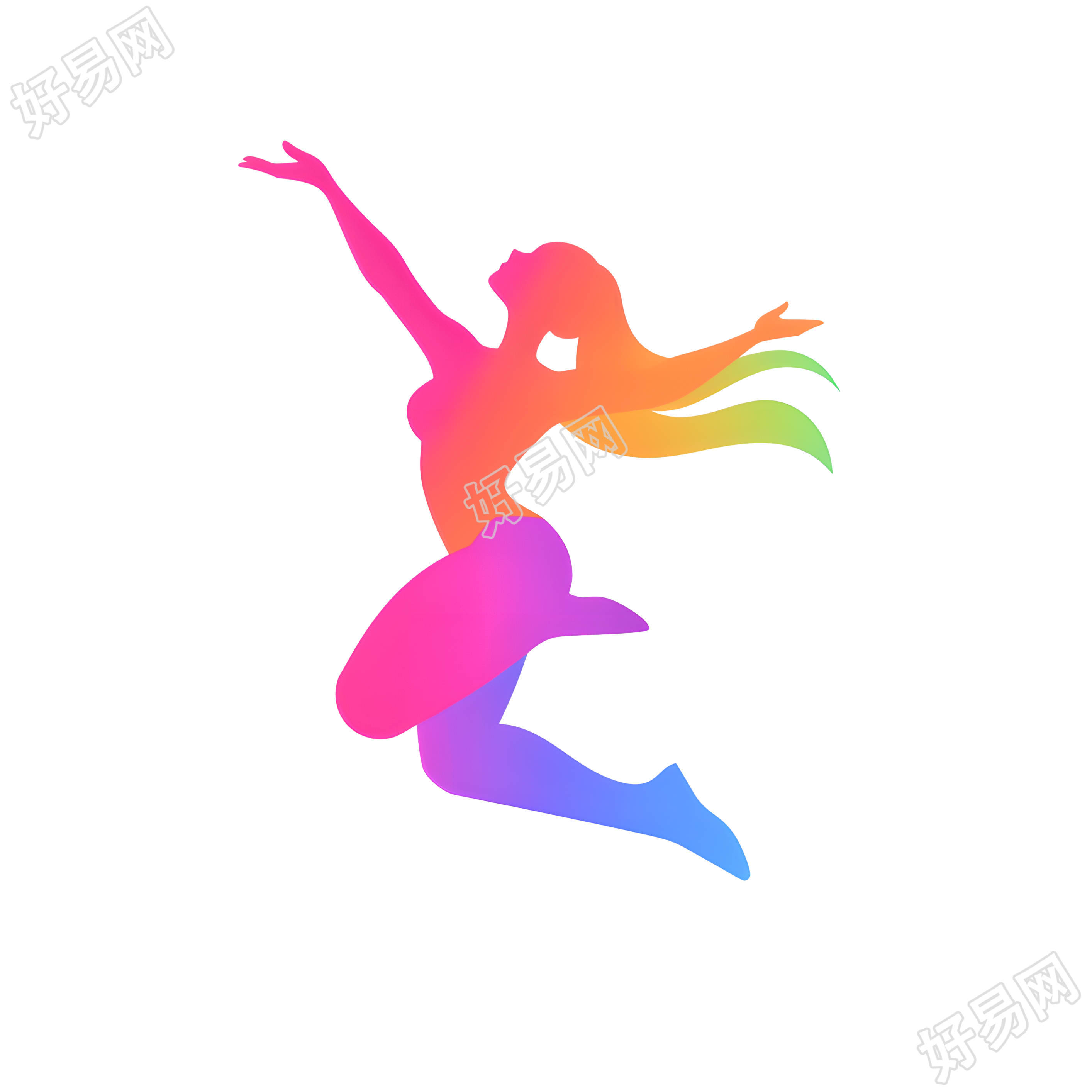 舞蹈logo简约风格素材