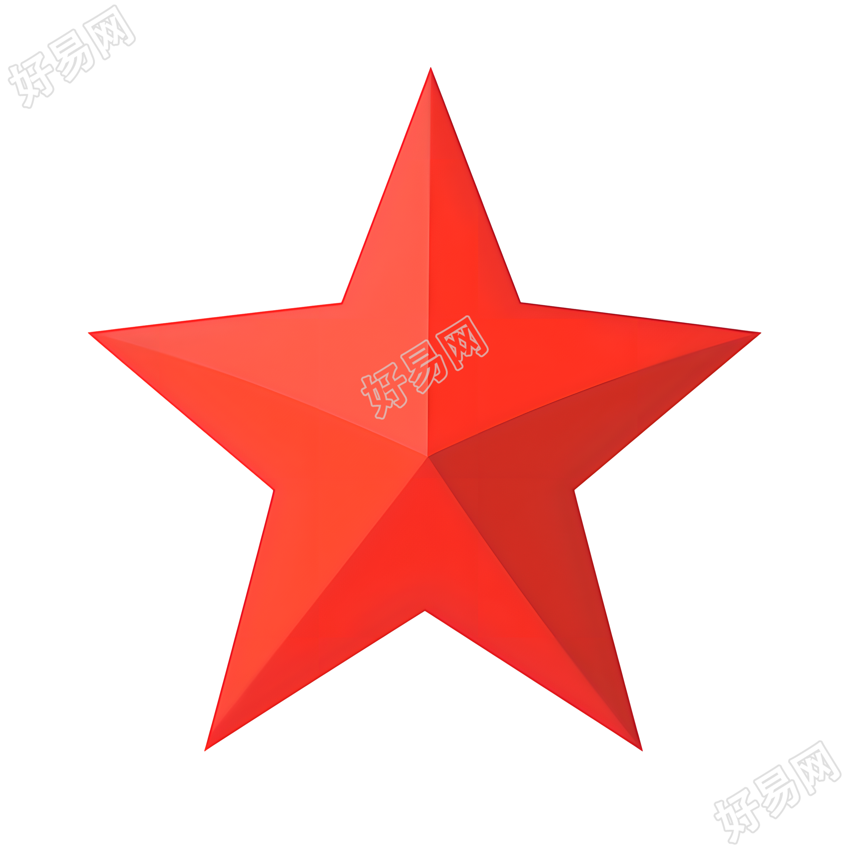 红色五角星矢量素材