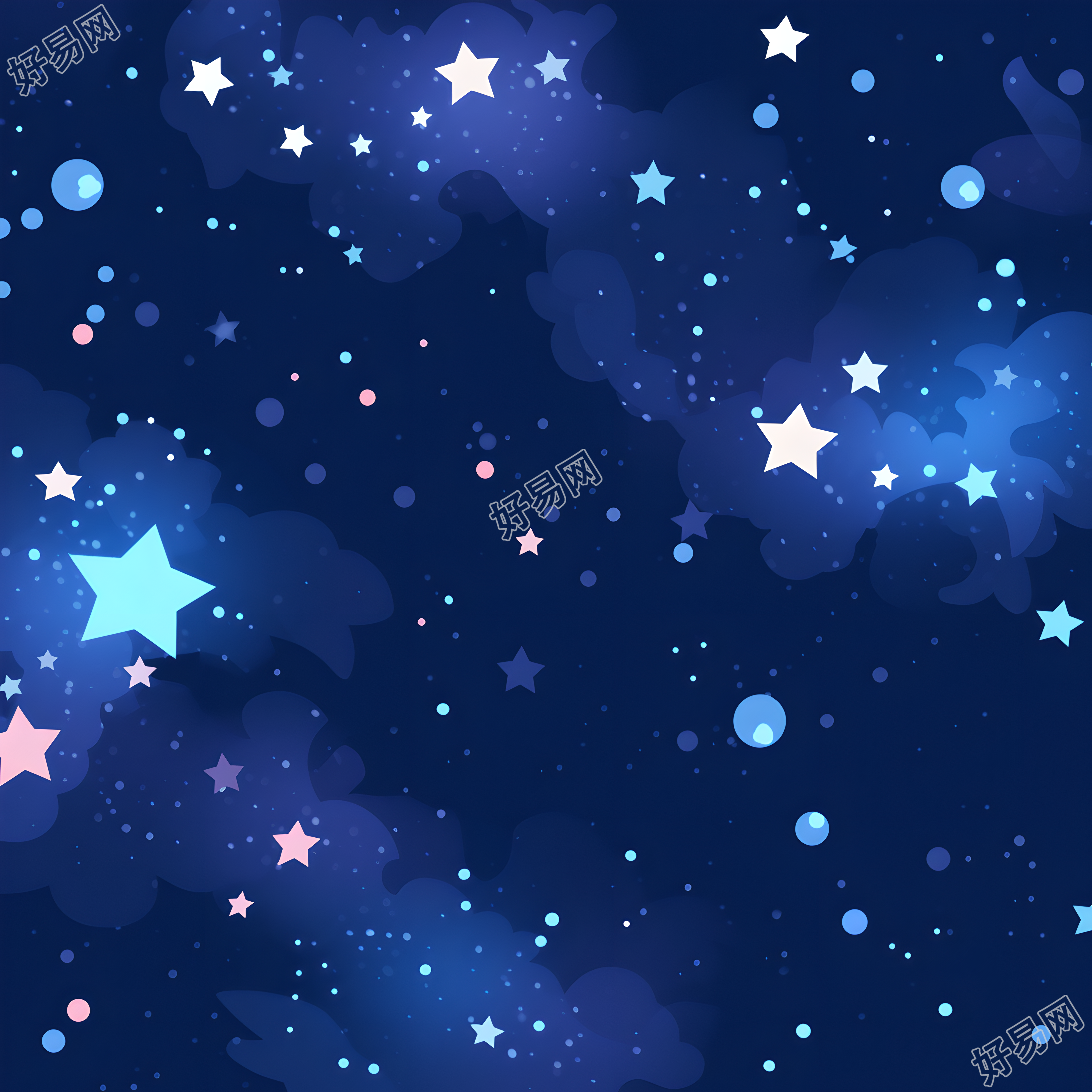 黑夜星空背景插画