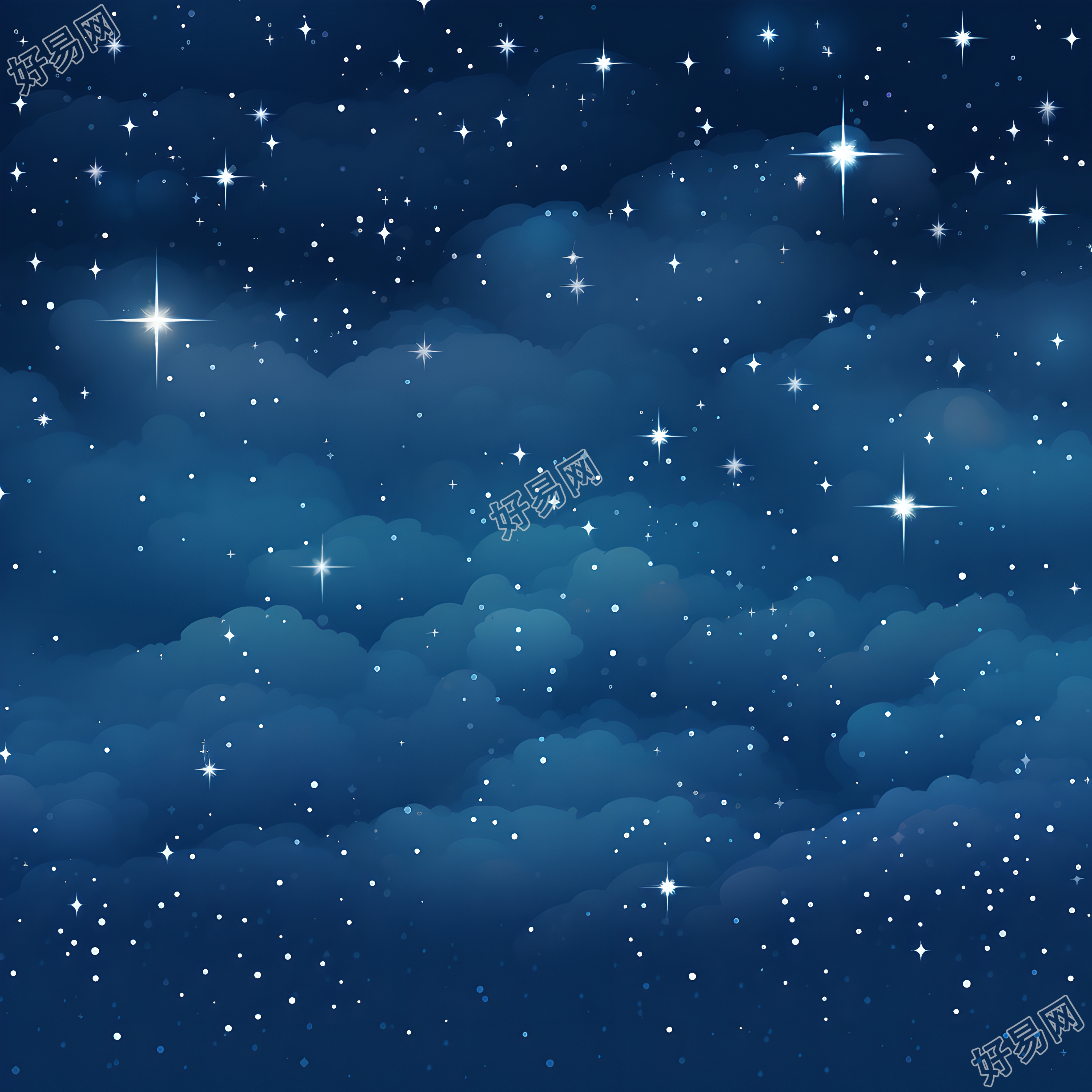 黑夜星空背景图形素材