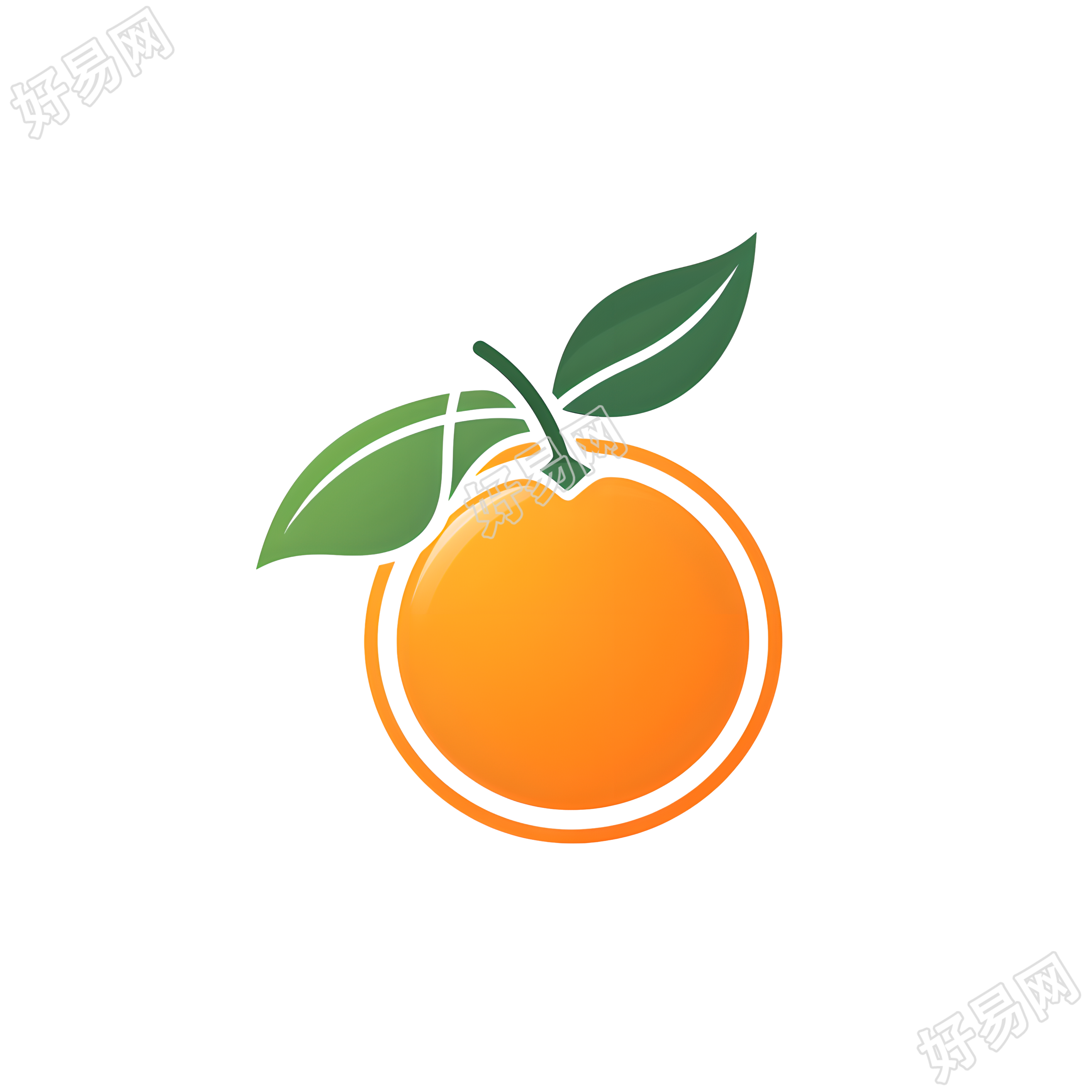 橙子logo极简风格设计素材