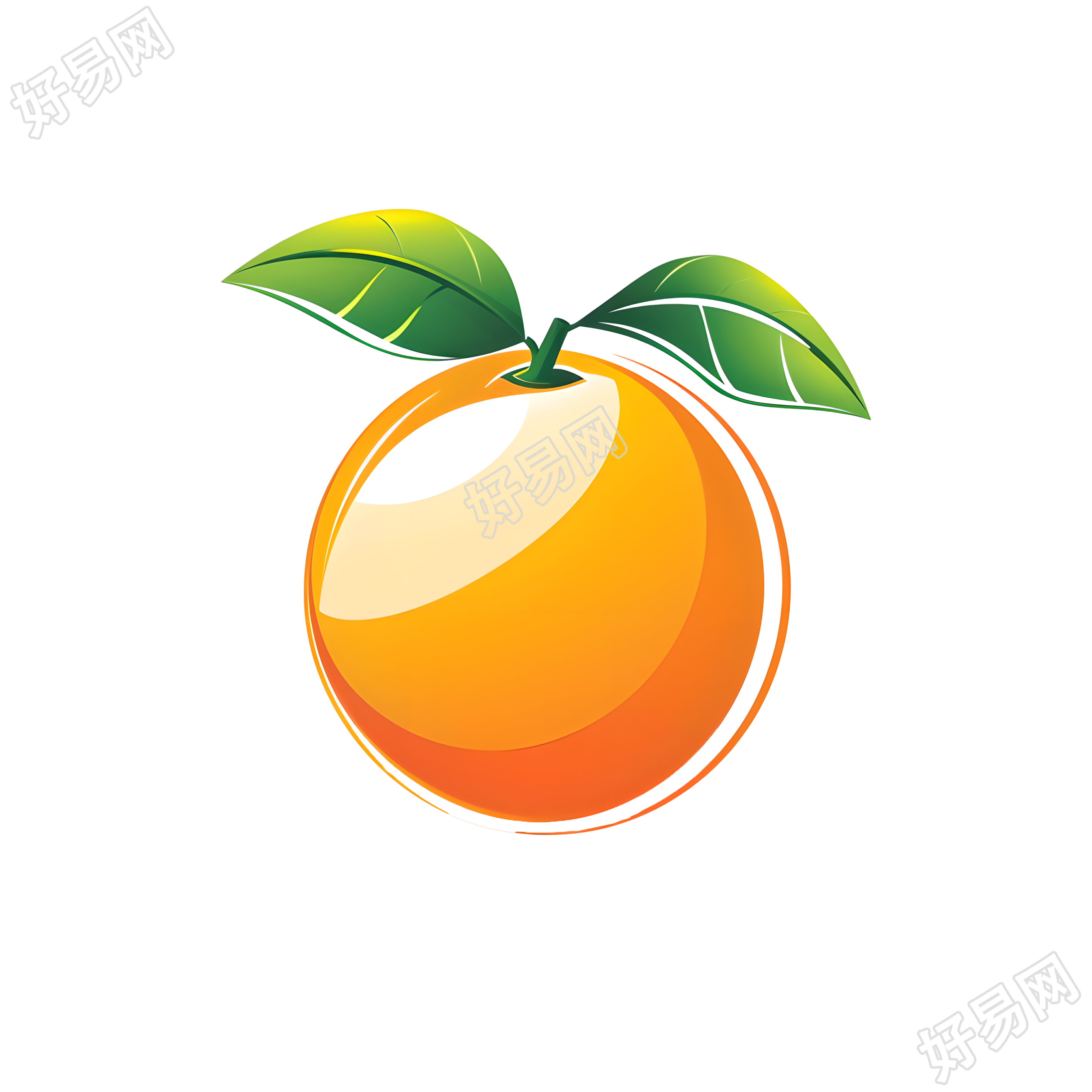 橙子logo透明背景素材