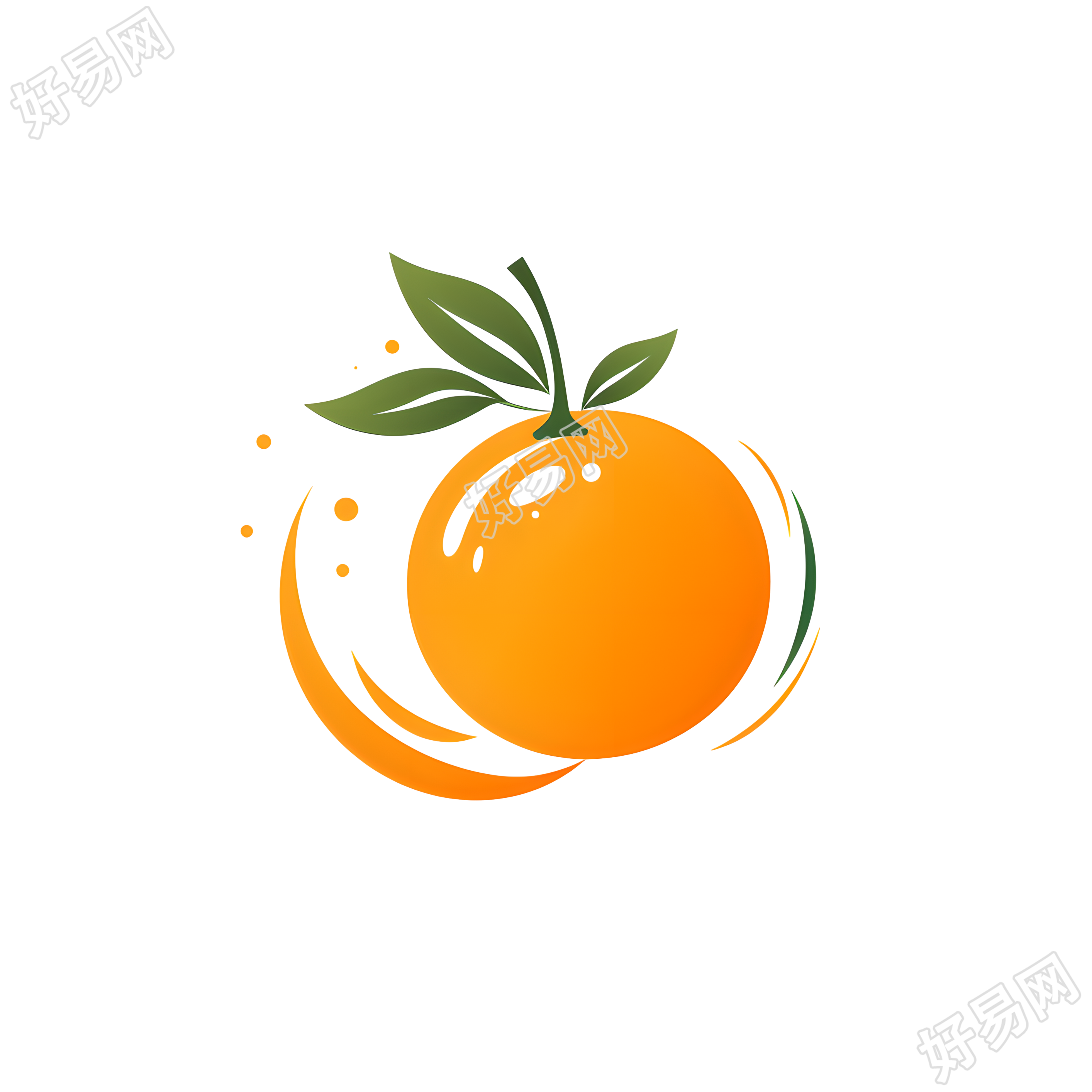 橙子logo商业插画