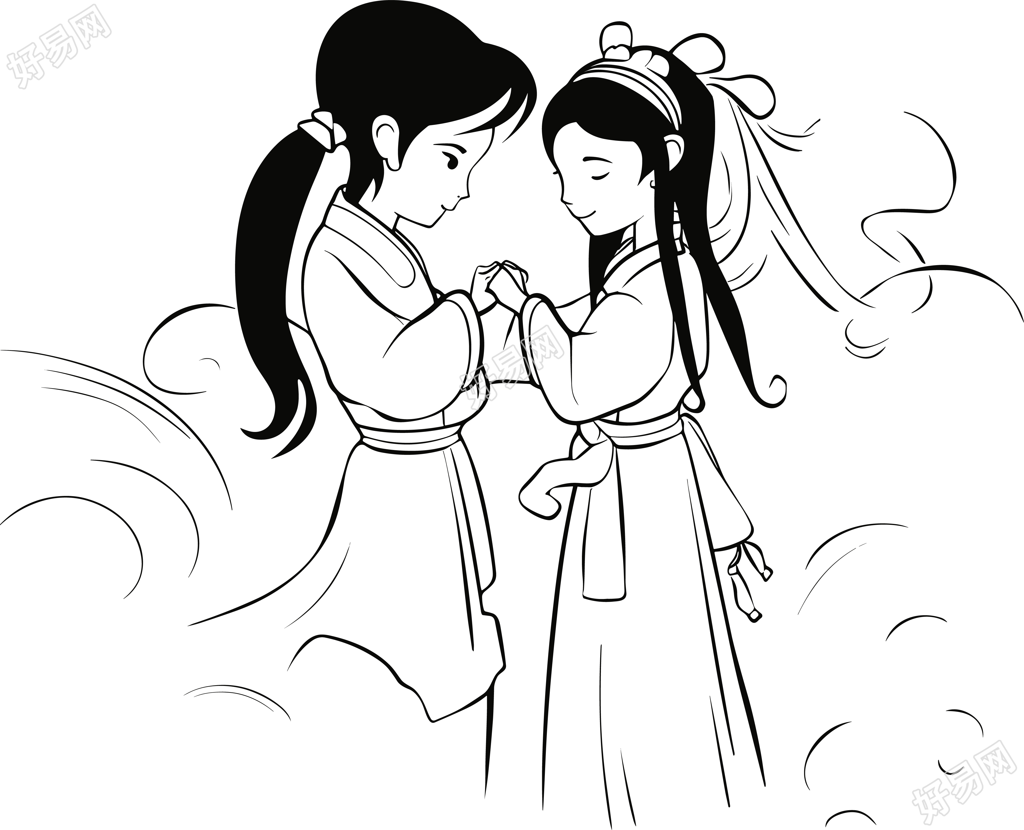 牛郎织女简笔画