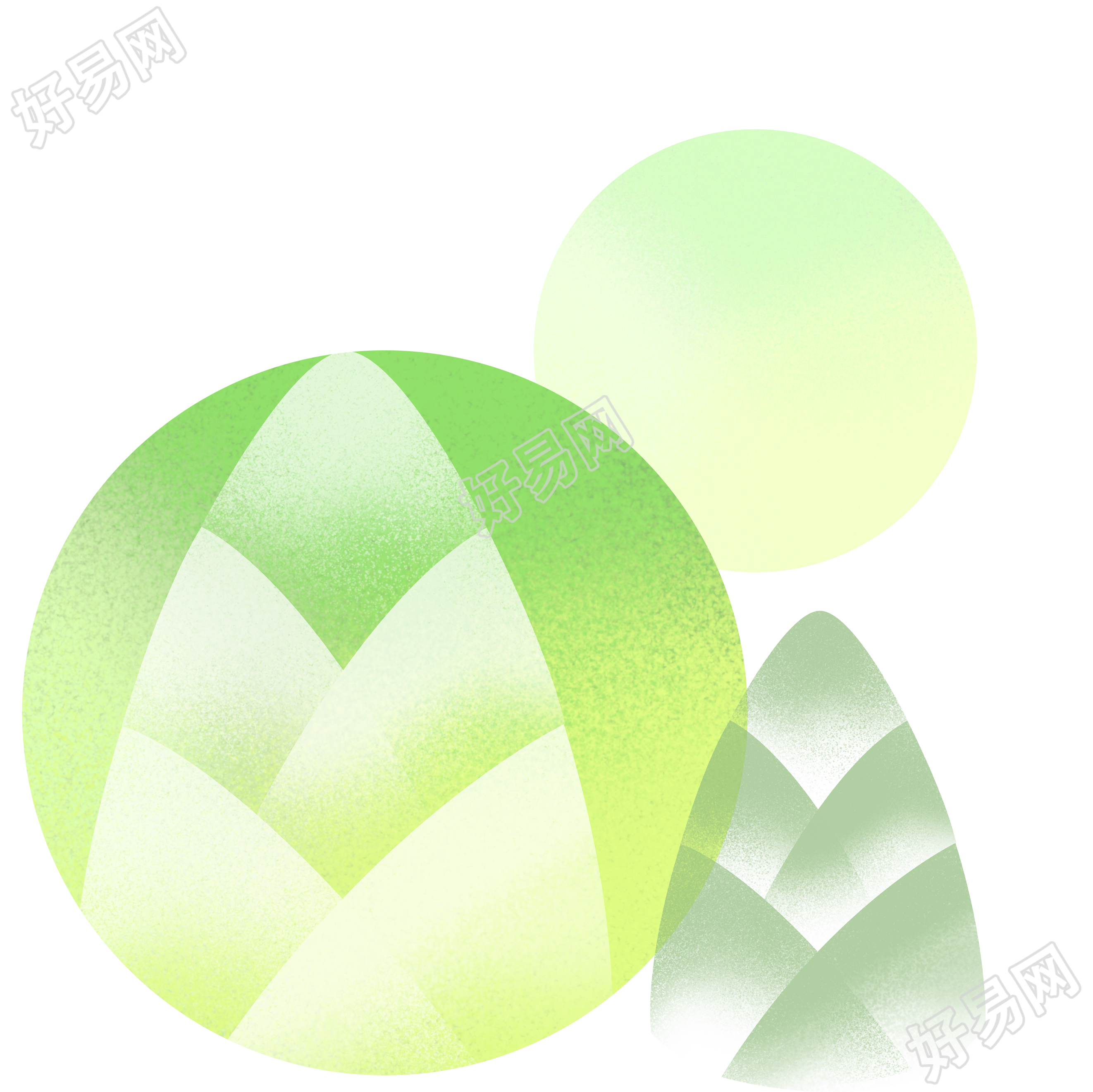 立春节气水彩画竹笋素材