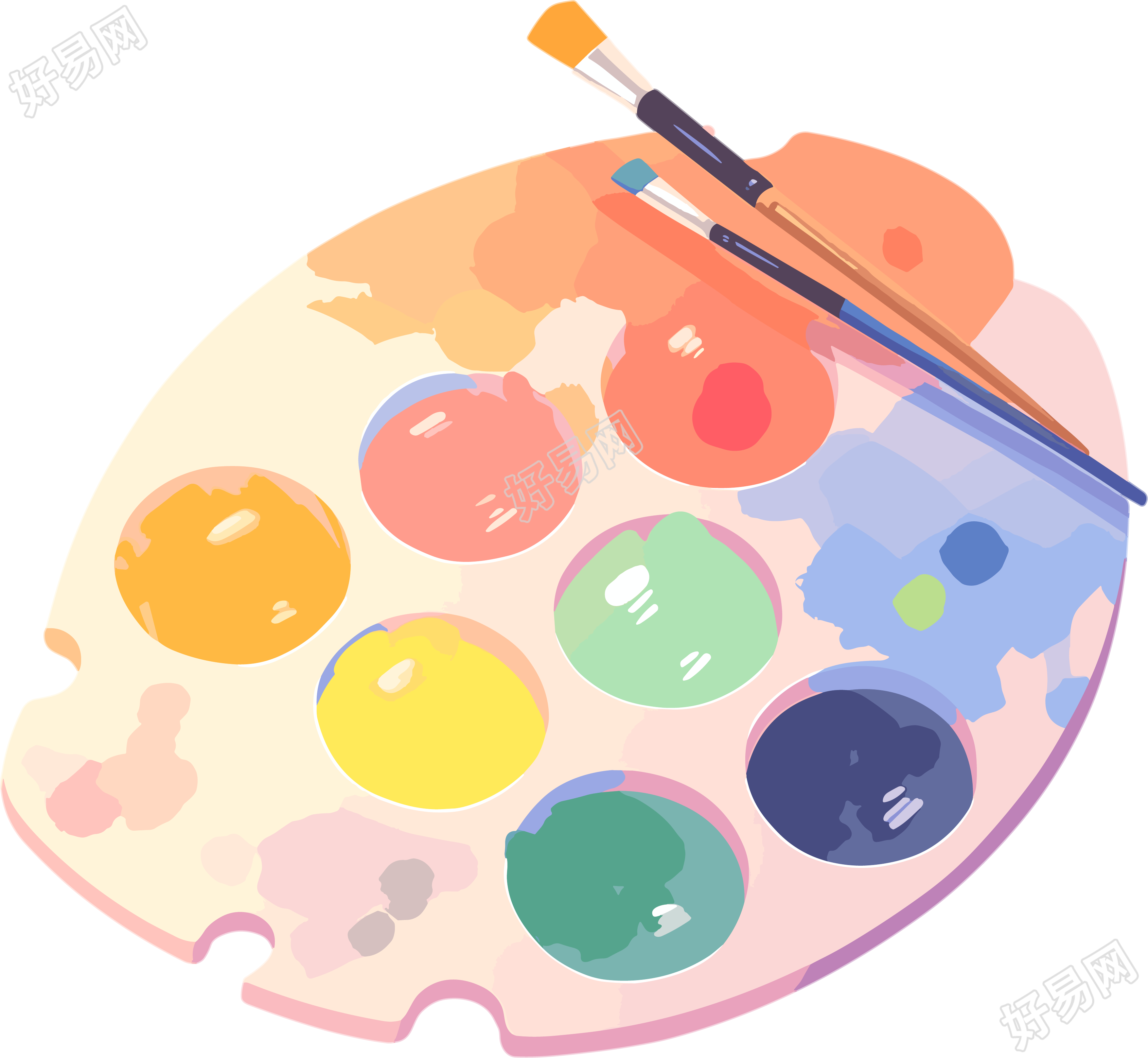调色盘简洁样式插图