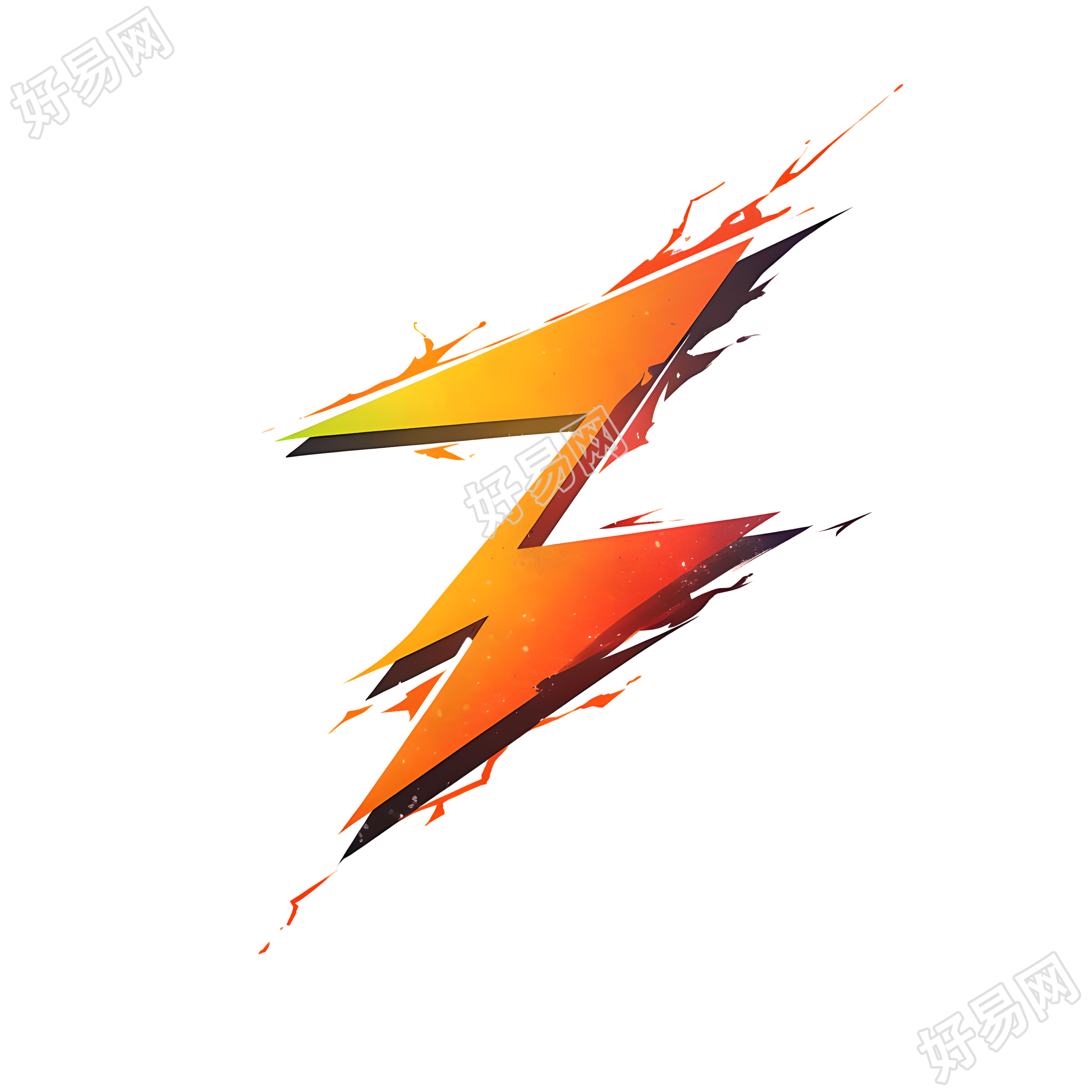 闪电logo图形素材