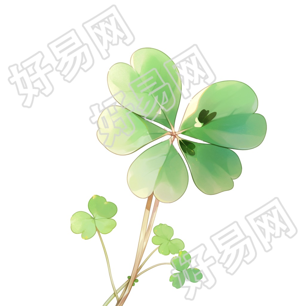 四叶草图标插画