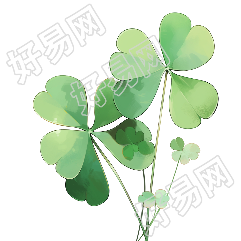 四叶草简单素材