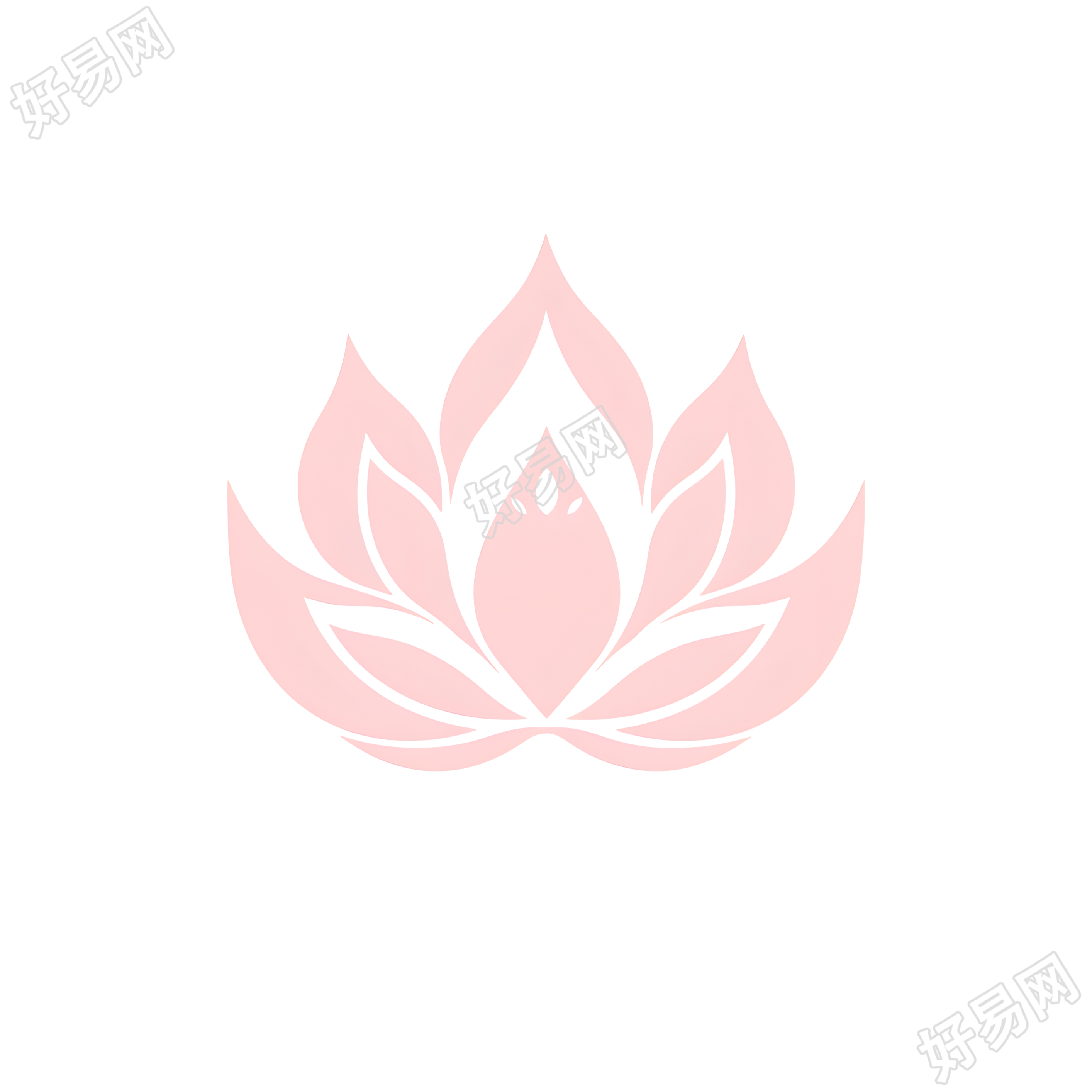 莲花logo透明背景插画