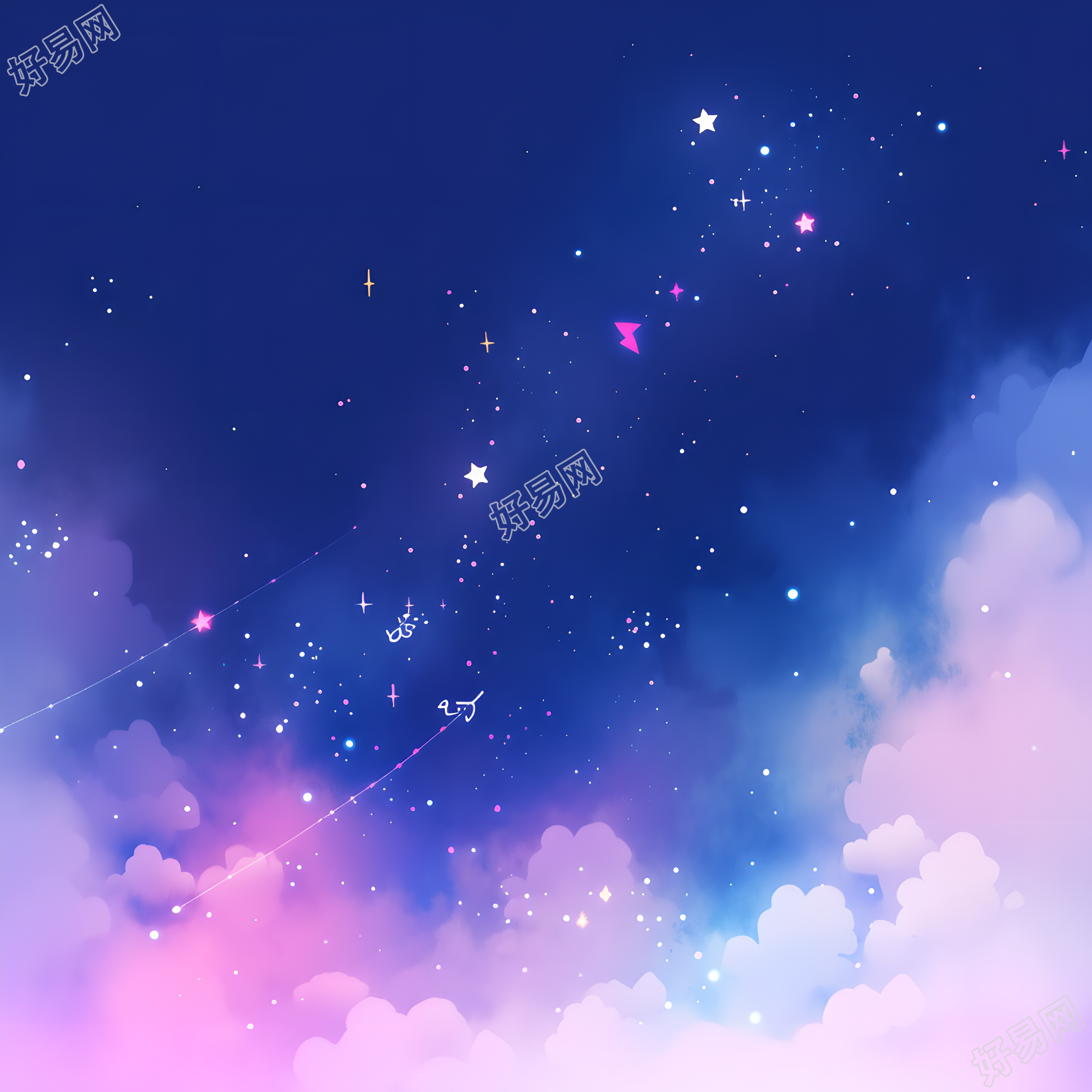 星空背景透明背景插图