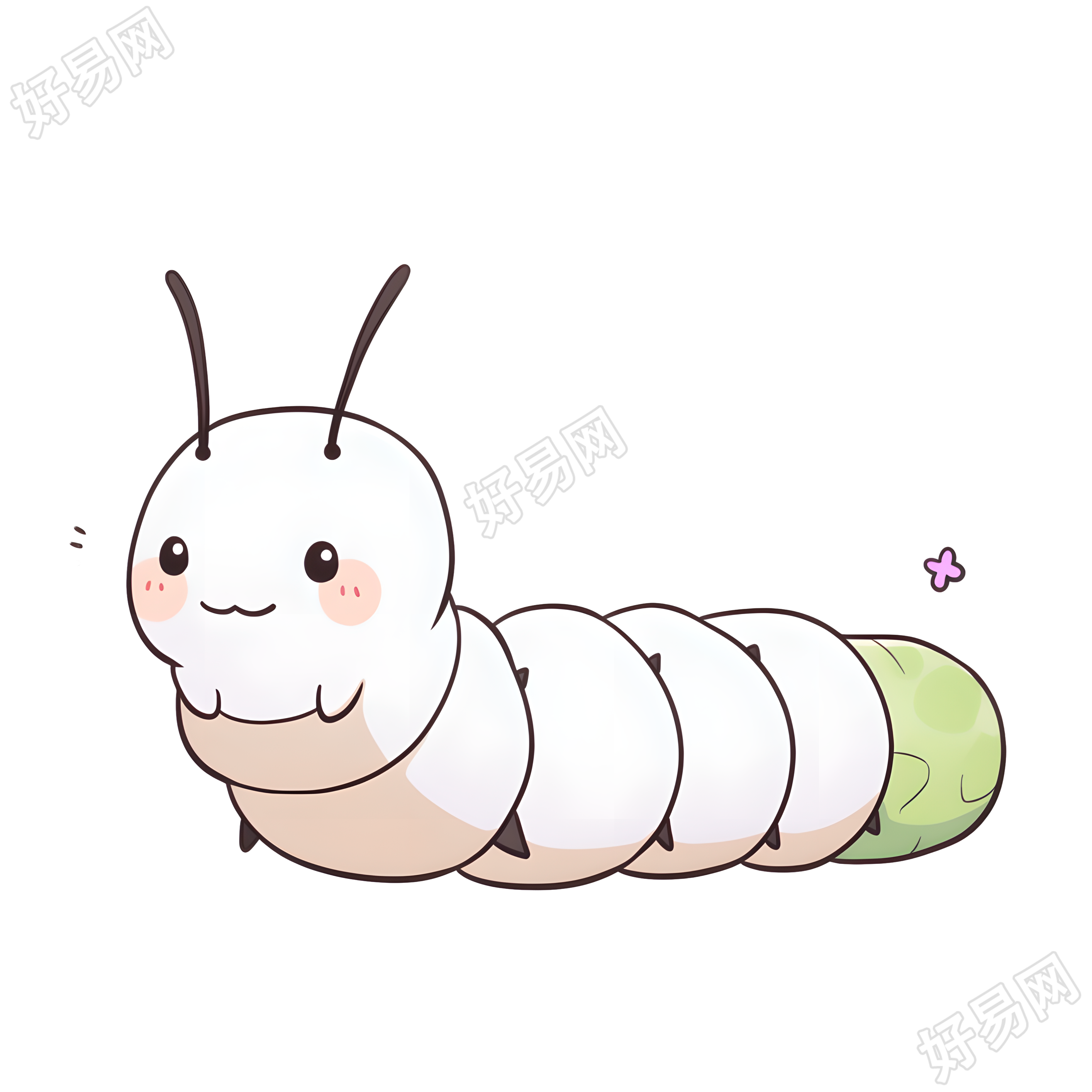 毛毛虫插画设计元素