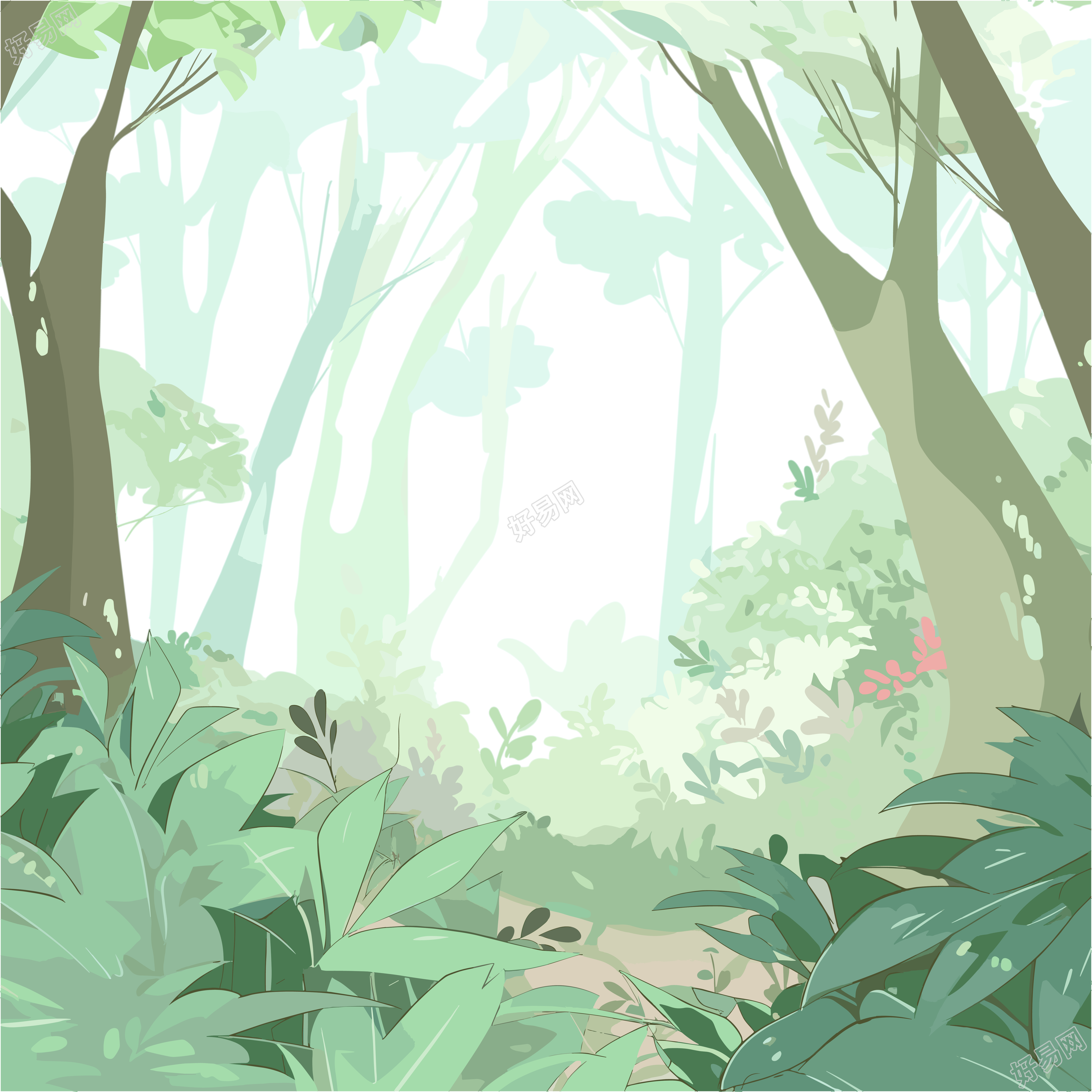 卡通森林素材