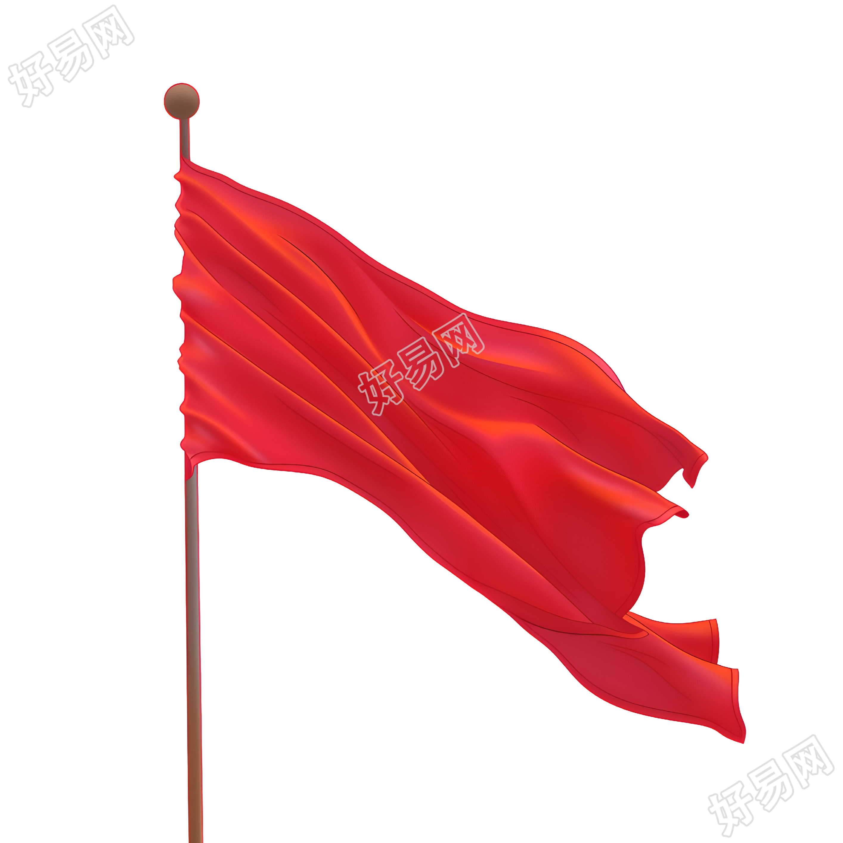 红旗透明背景素材