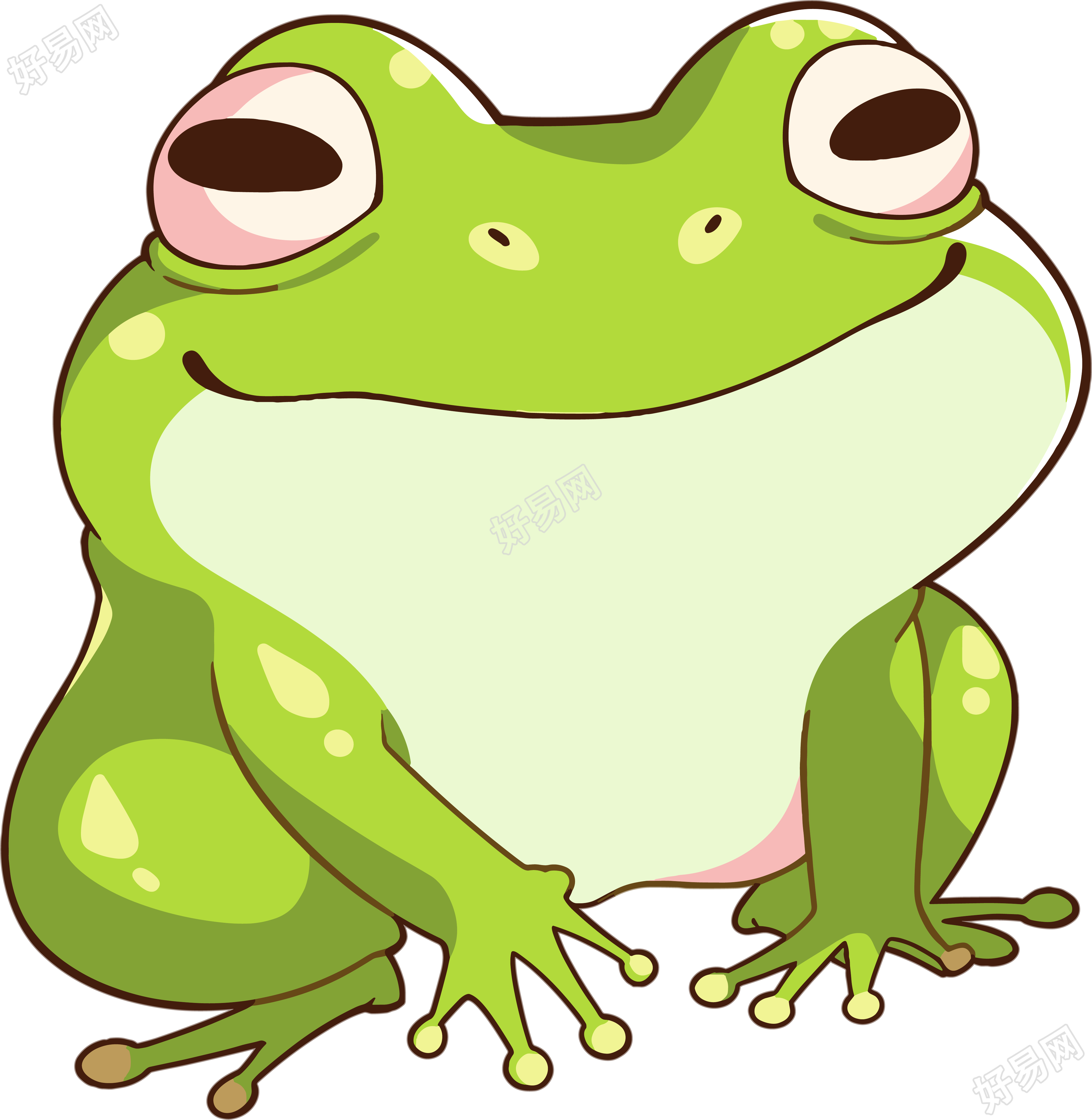 青蛙插画设计素材