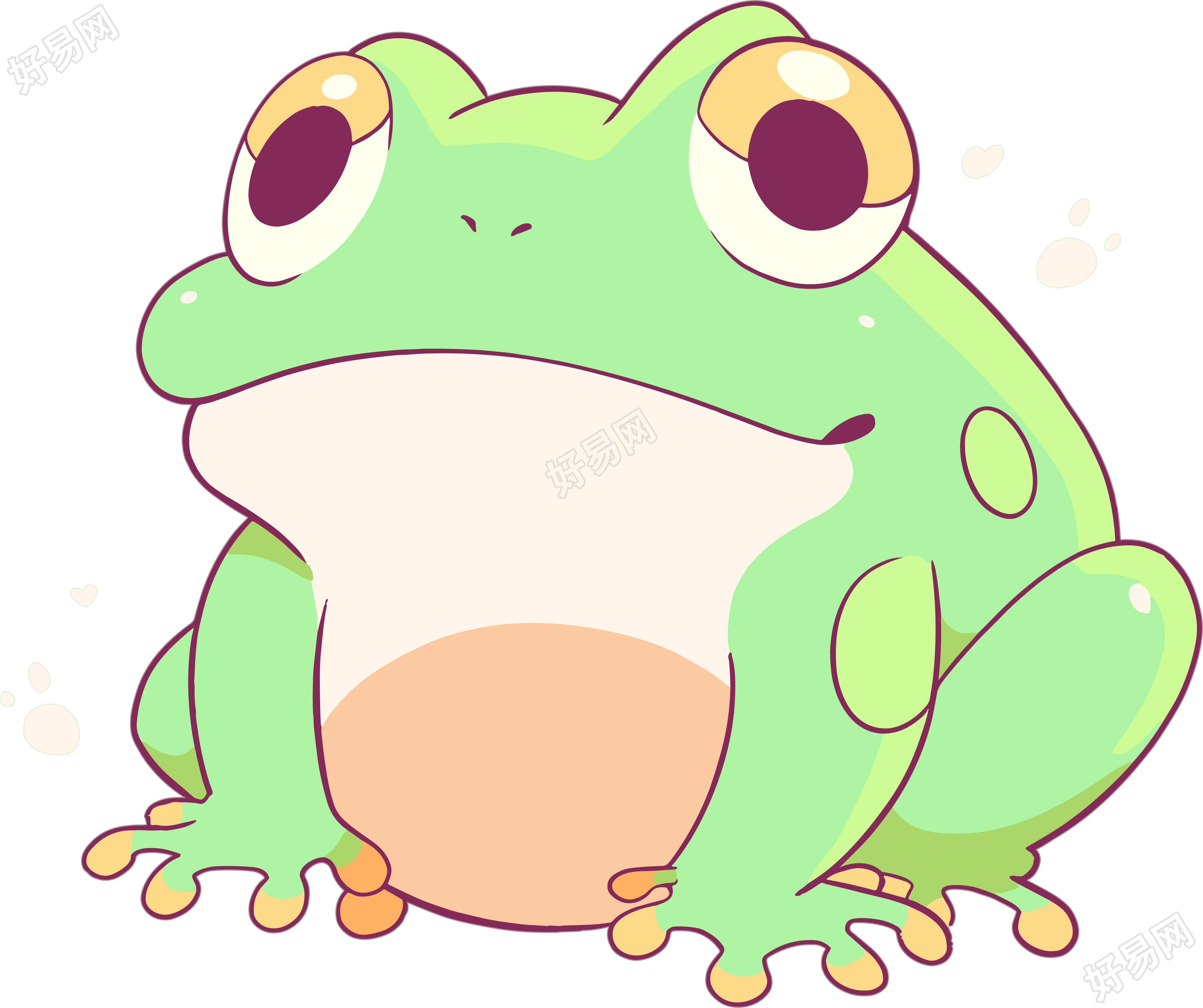 青蛙插画设计元素