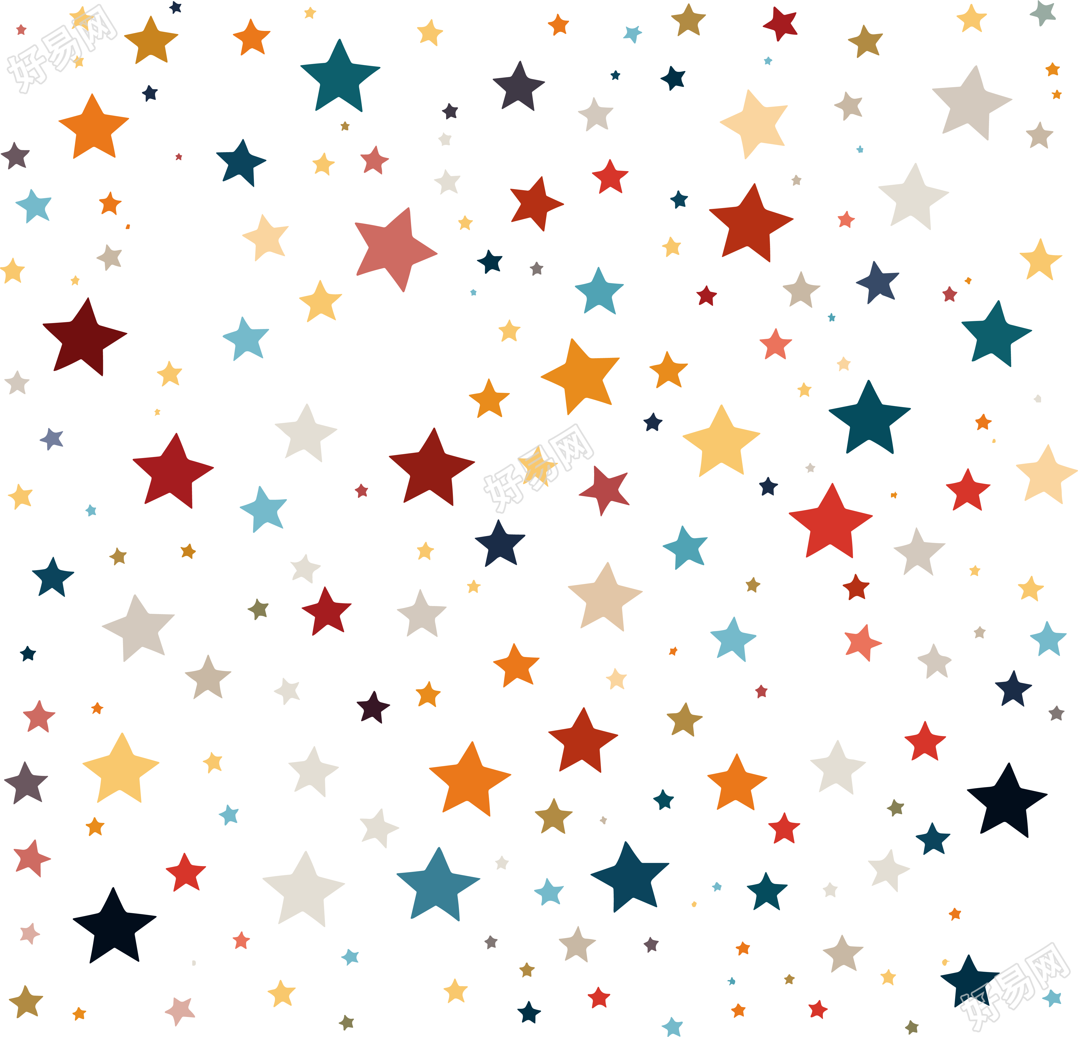 星星背景插画设计