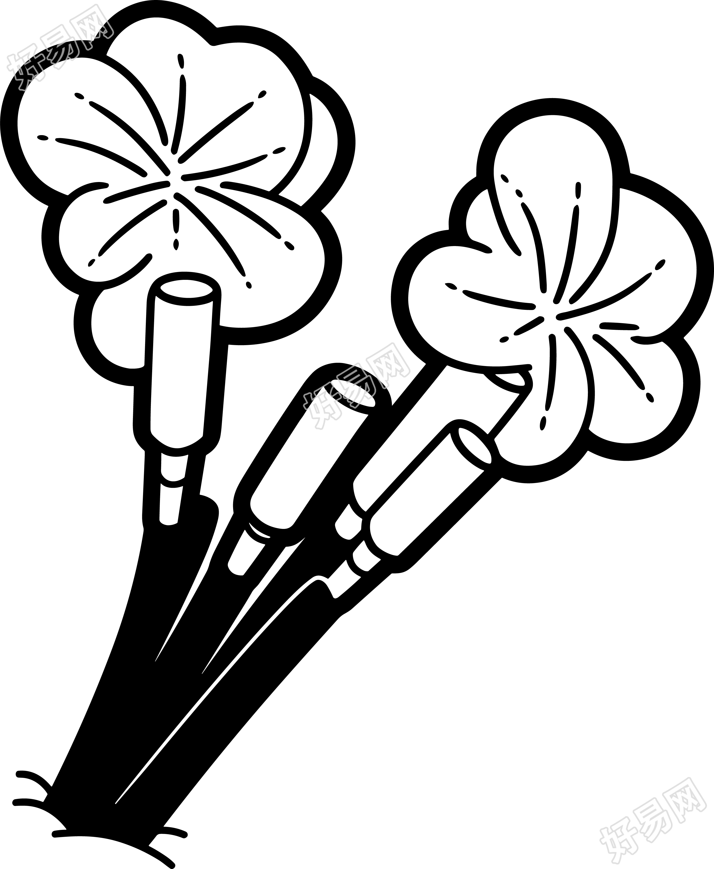 放鞭炮简笔画